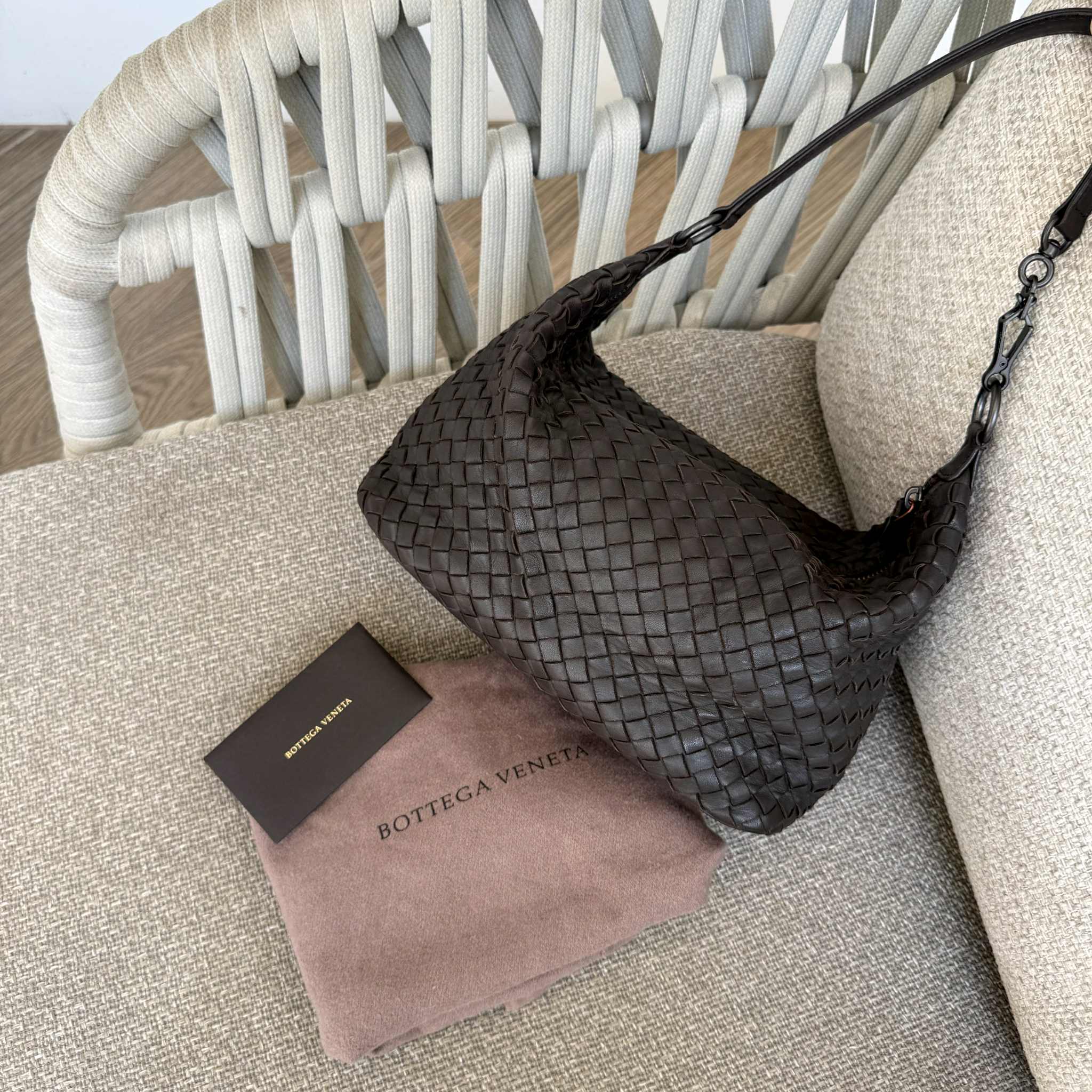 Bottega Veneta Zip Hobo Intrecciato Nappa