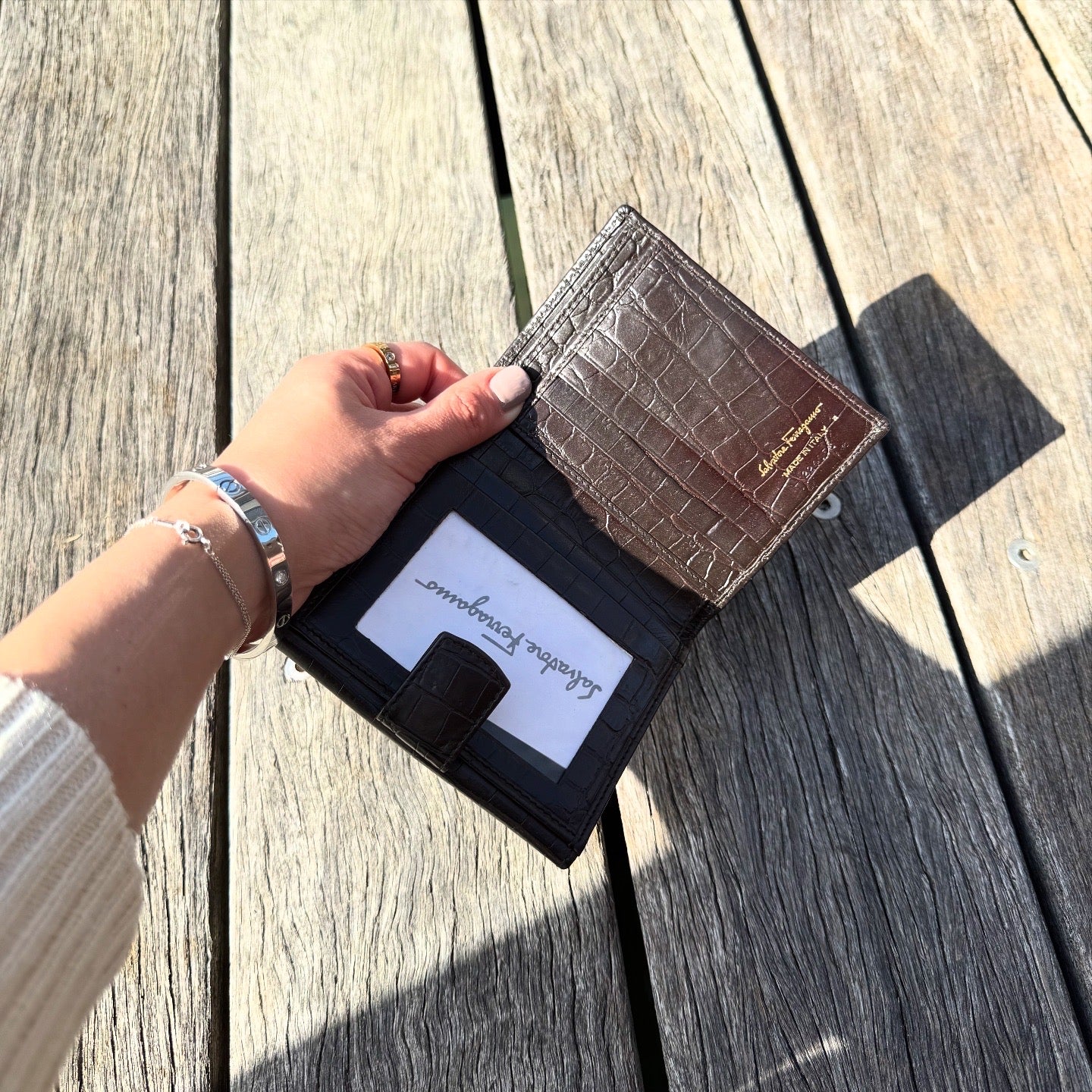 Salvatore Ferragamo Vera Croc Wallet