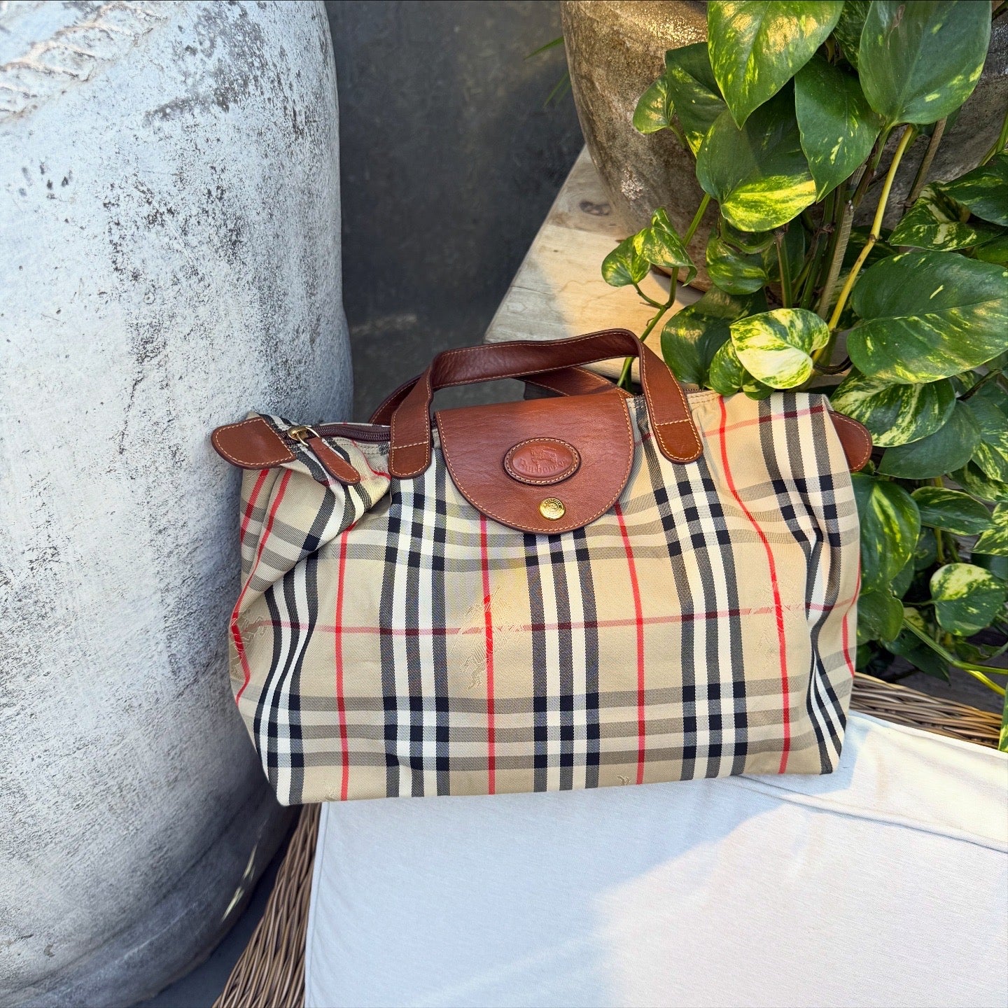 Burberry Nova Check Tote Bag