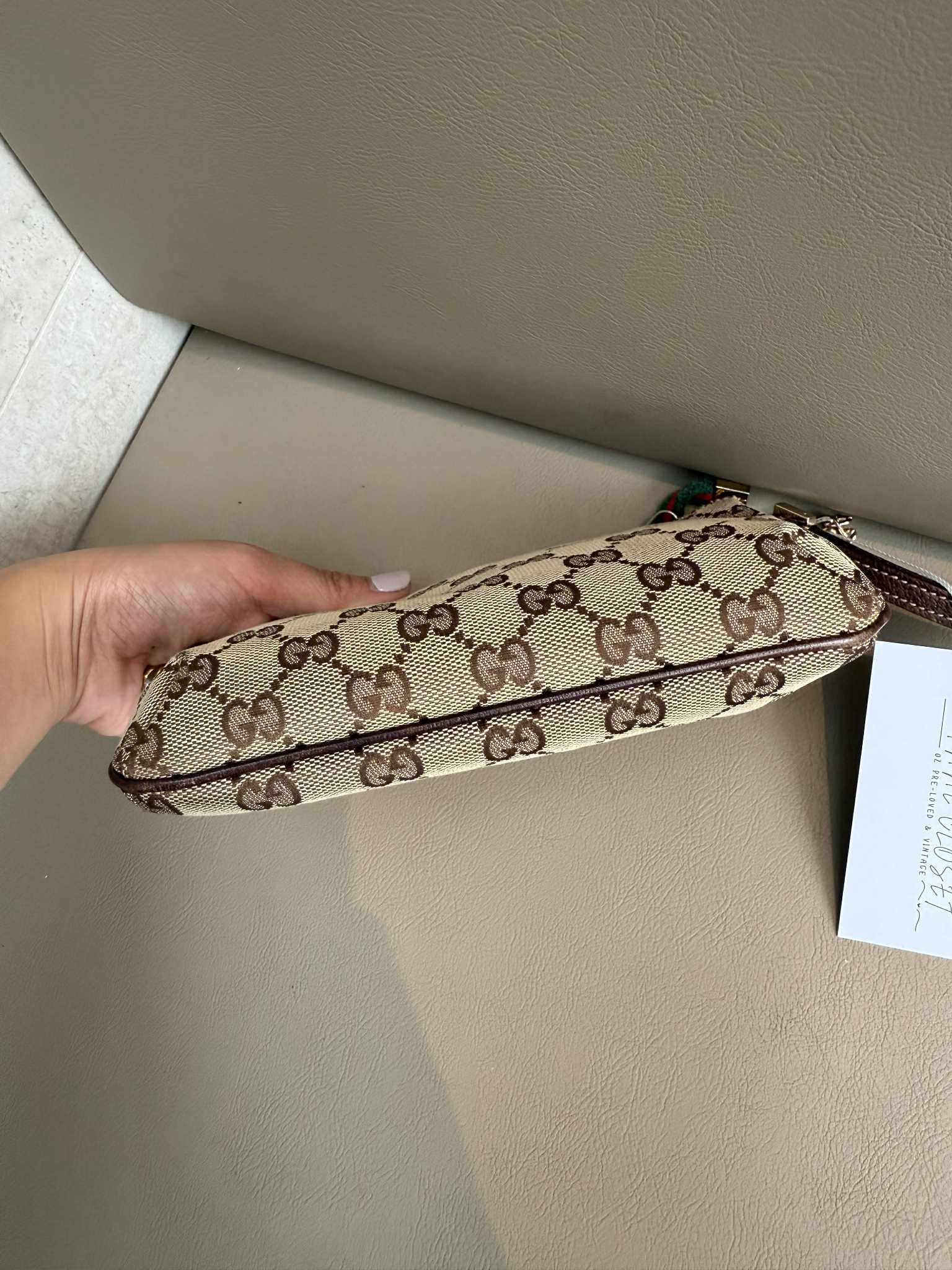 Gucci GG Canvas Sherry Line Pouch