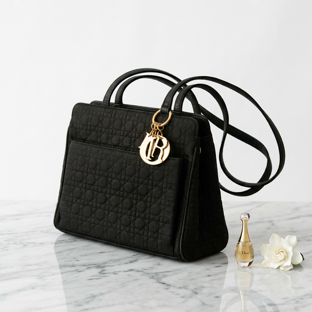 Christian Dior Lady Dior Cannage Black Shoulder Bag