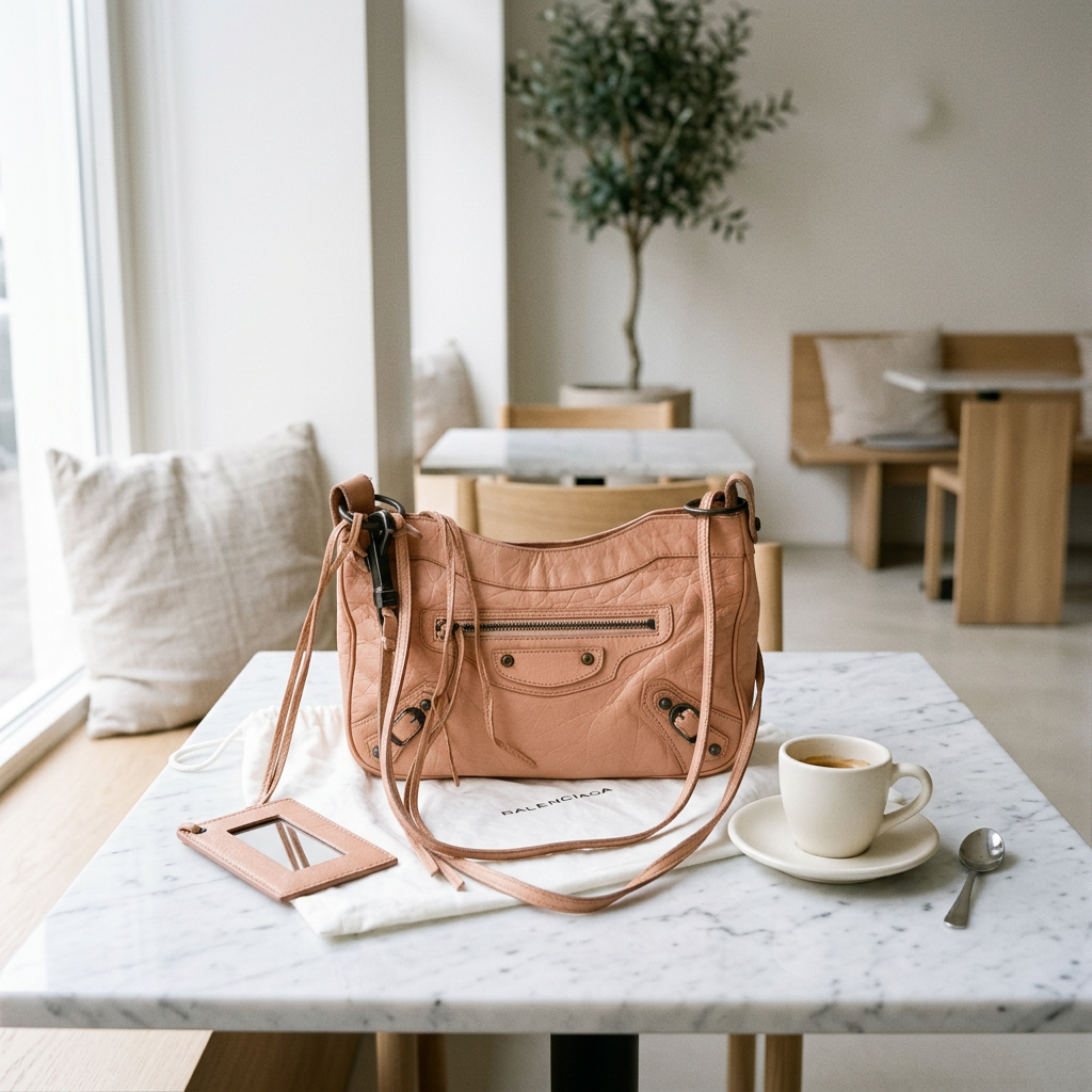 Balenciaga Brown Motocross Classic Hip Crossbody