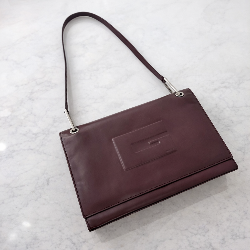 Gucci G Patent Leather Shoulder Bag