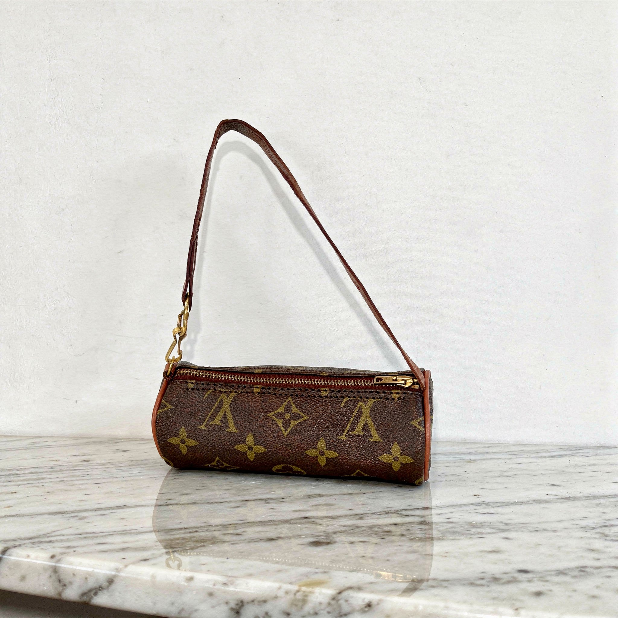 LOUIS VUITTON Monogram Canvas Mini Papillon Pochette Bag