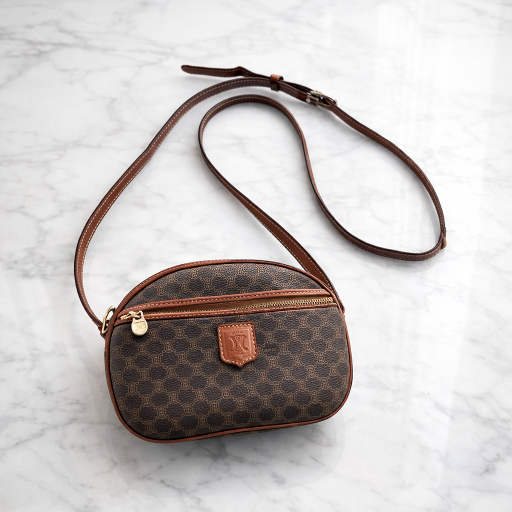 Celine Vintage Triomphe Monogram Crossbody