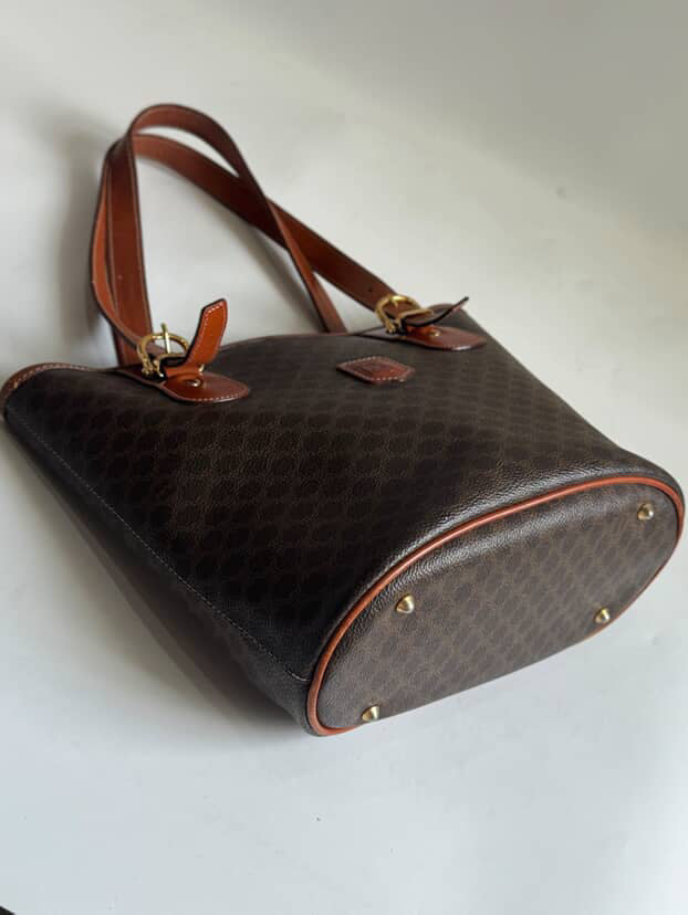 Celine 20th Century Macadam Coated Canvas tote bag