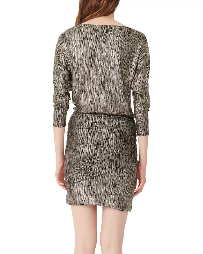 Maje Rilexy Metallic Stretch Dress