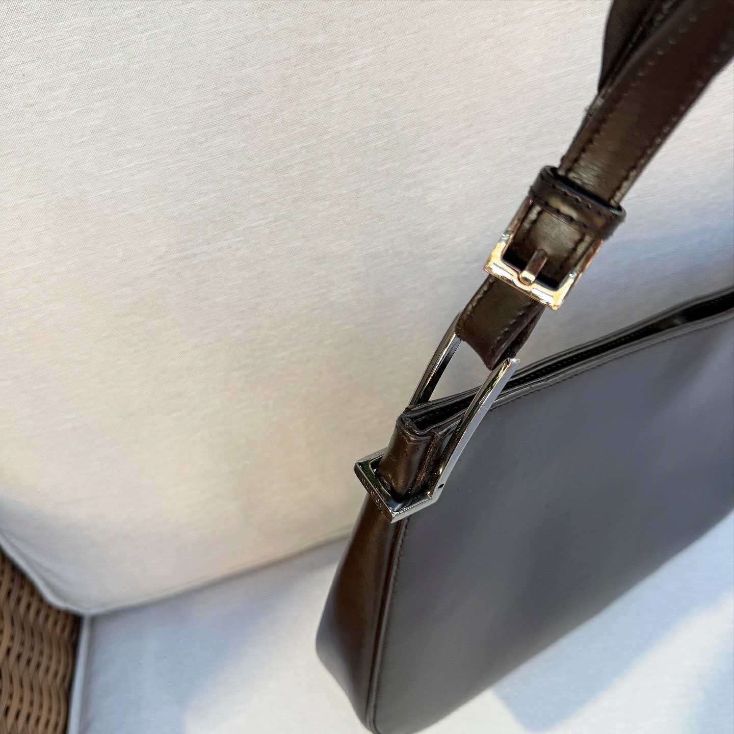 Gucci Brown Patent Leather Hobo