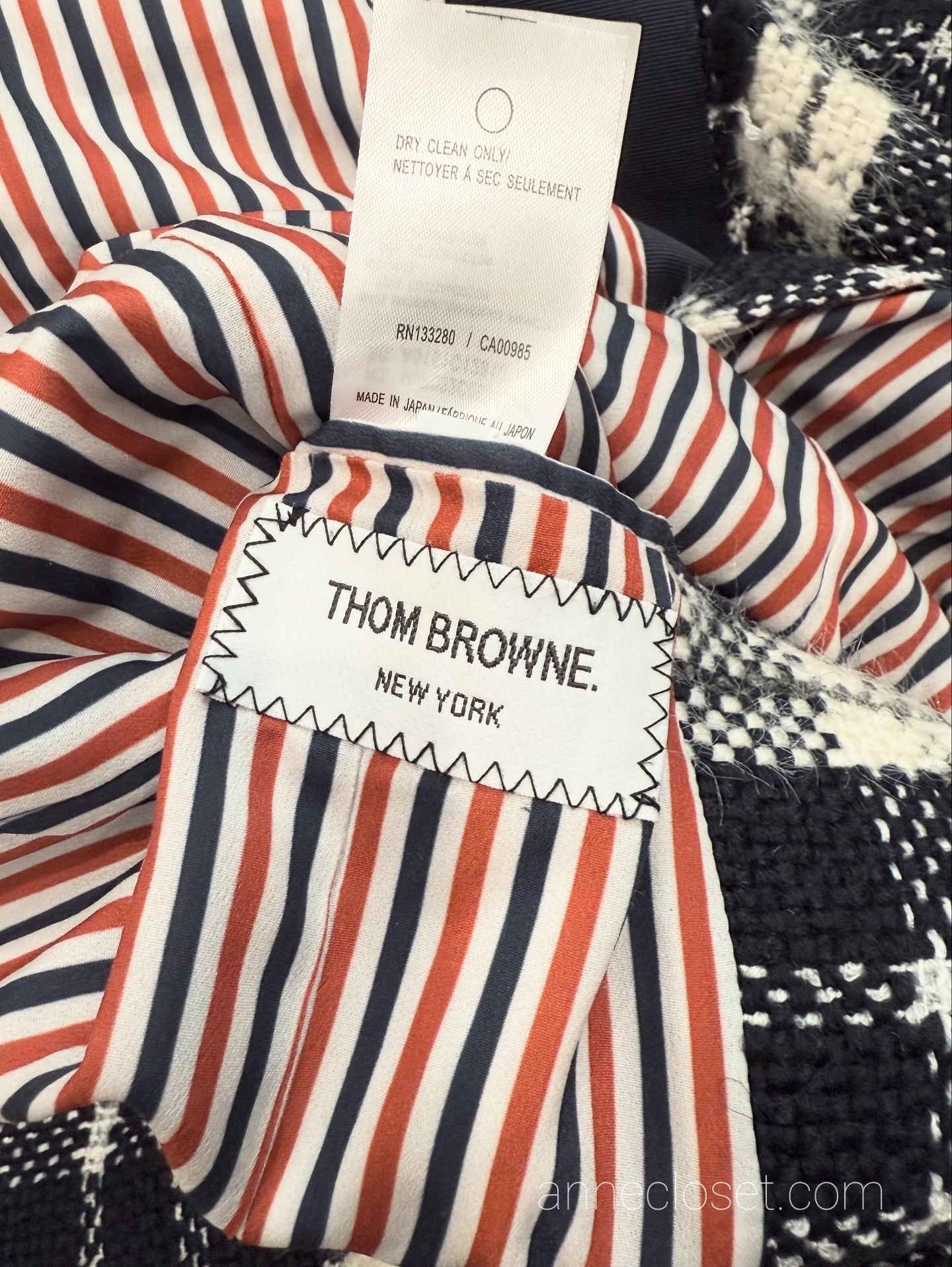 Thom Browne Tartan Tweed Sack Jacket