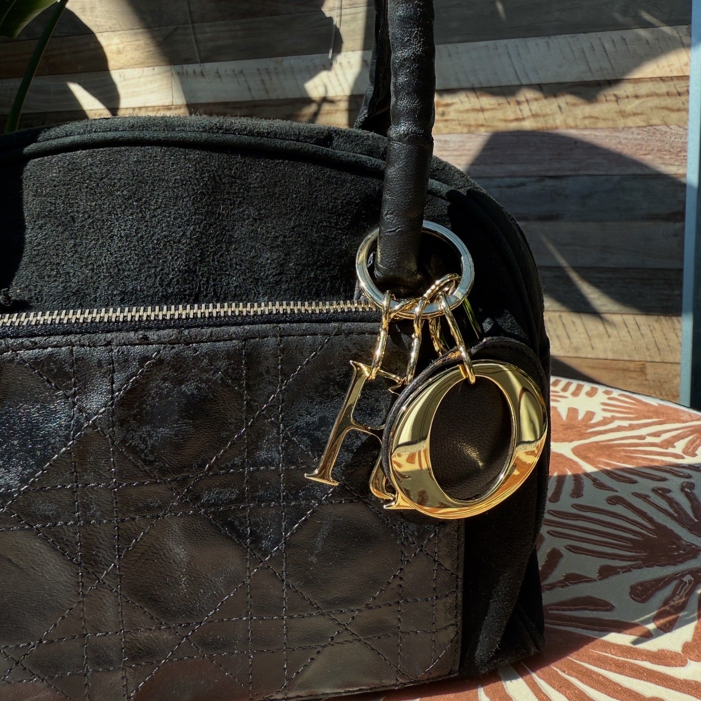 Christian Dior Black Cannage Vintage Handbag