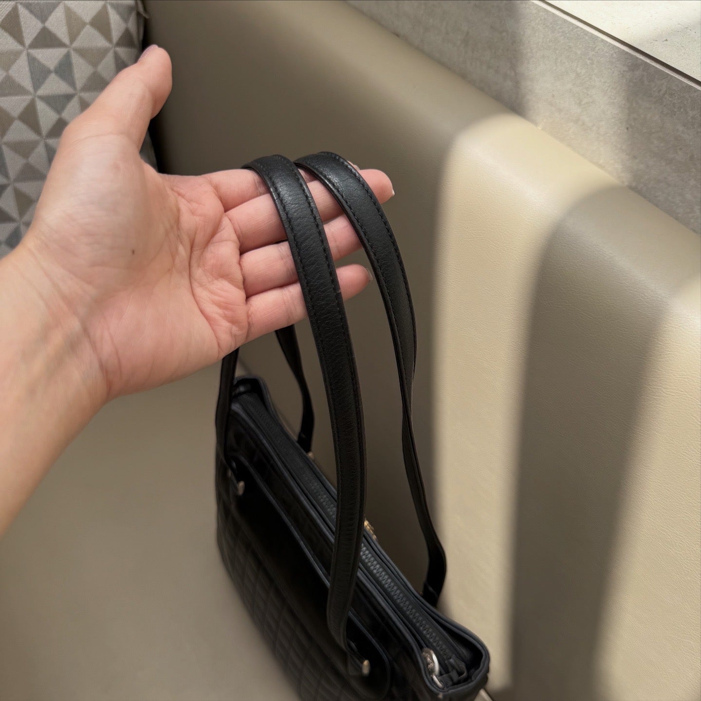 Celine Black Leather Shoulder Bag