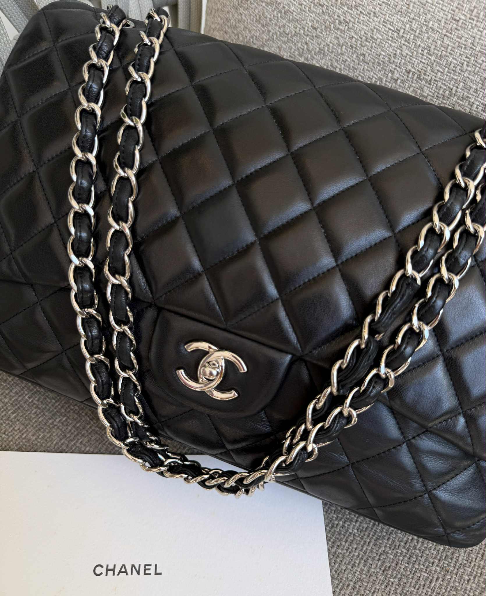 Chanel Classic Flap Maxi Black Lambskin