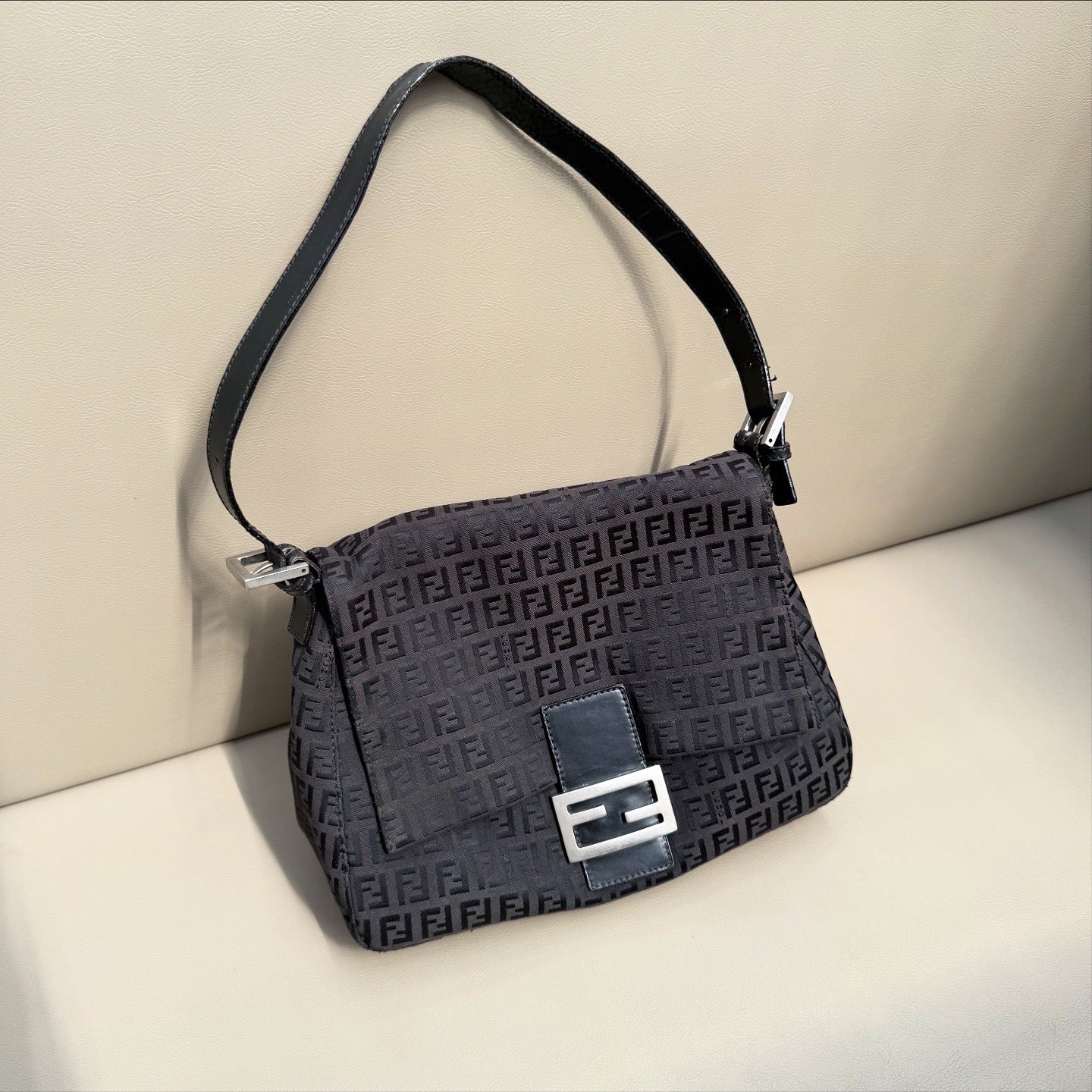 Fendi Zucca Print Mamma Baguette Shoulder Bag