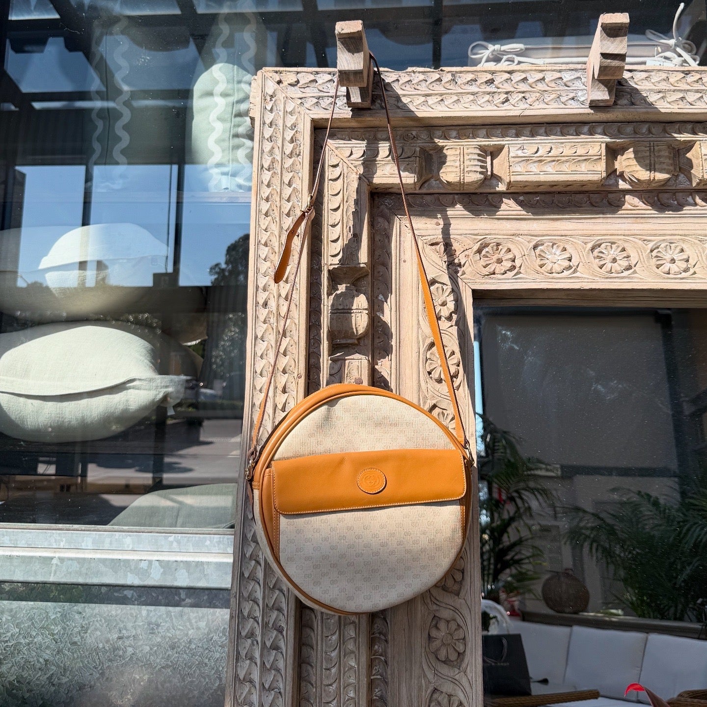 Gucci Vintage GG Canvas Crossbody Shoulder Bag