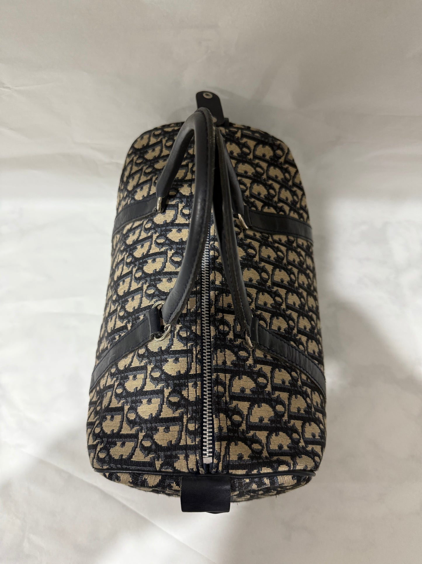 Dior Blue Canvas Bowling Bag