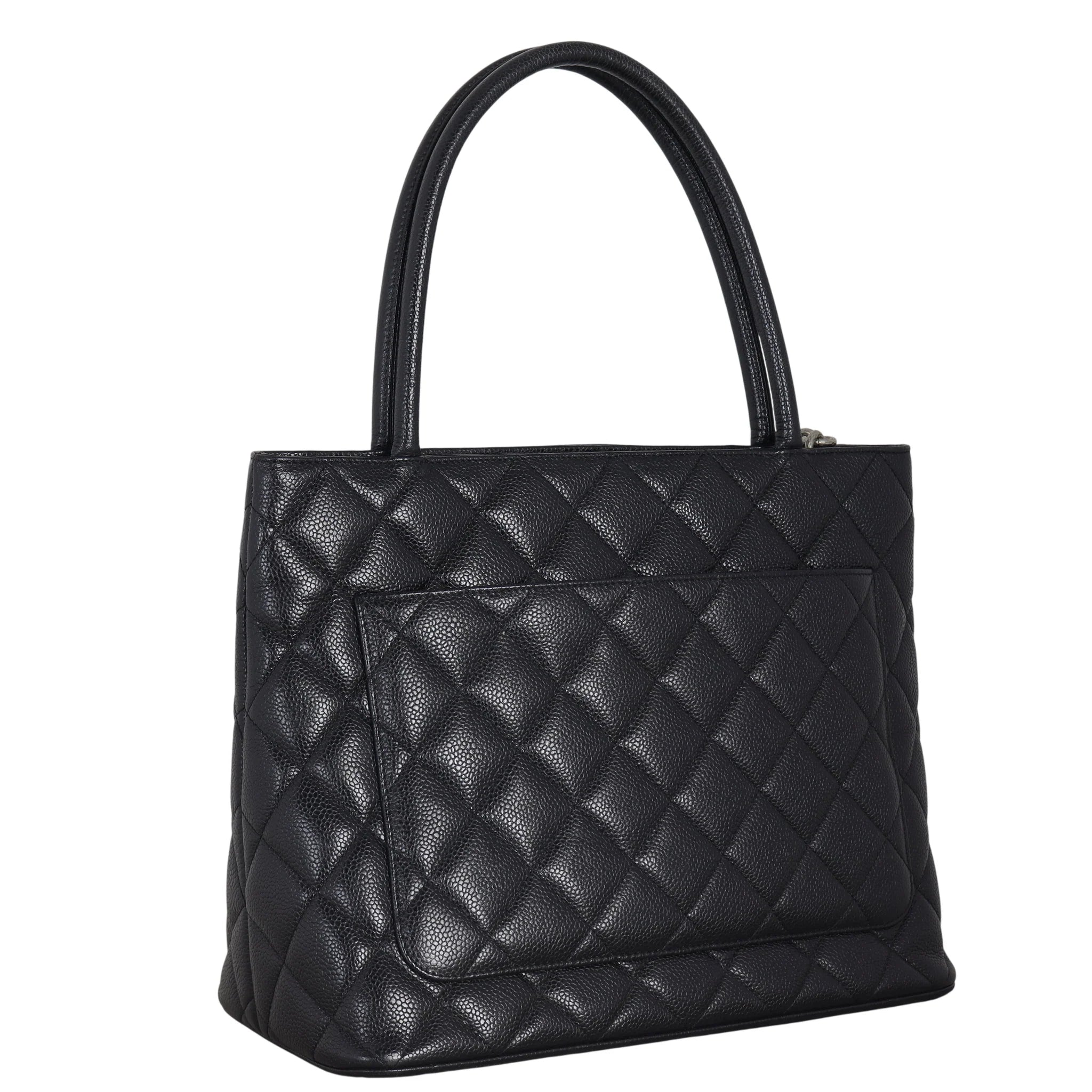 Chanel Caviar Medallion Tote Black