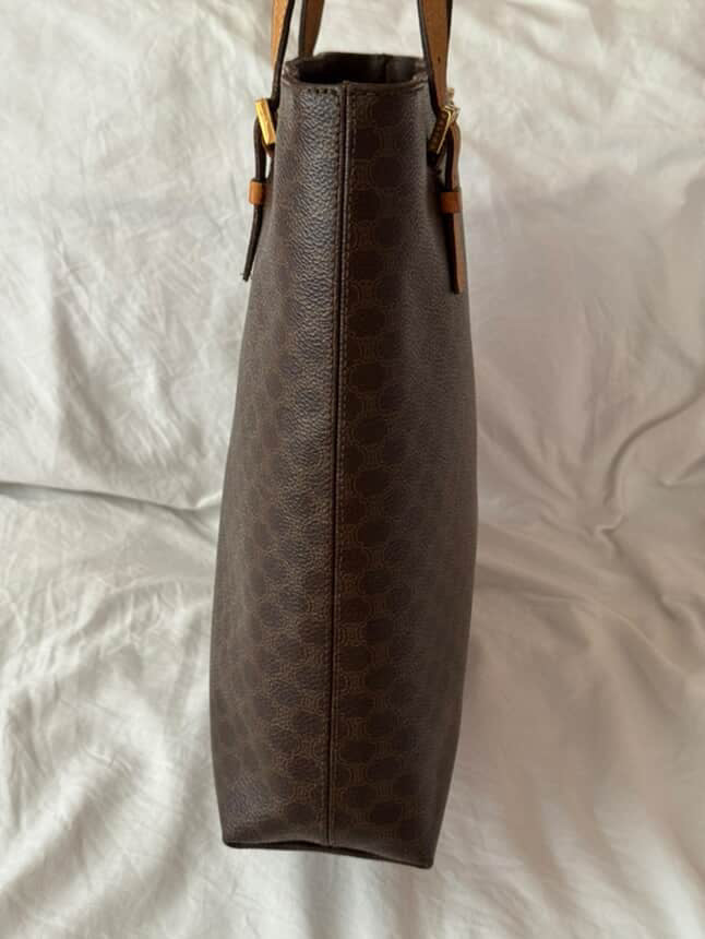 Celine Vintage Brown Macadam Tote Bag