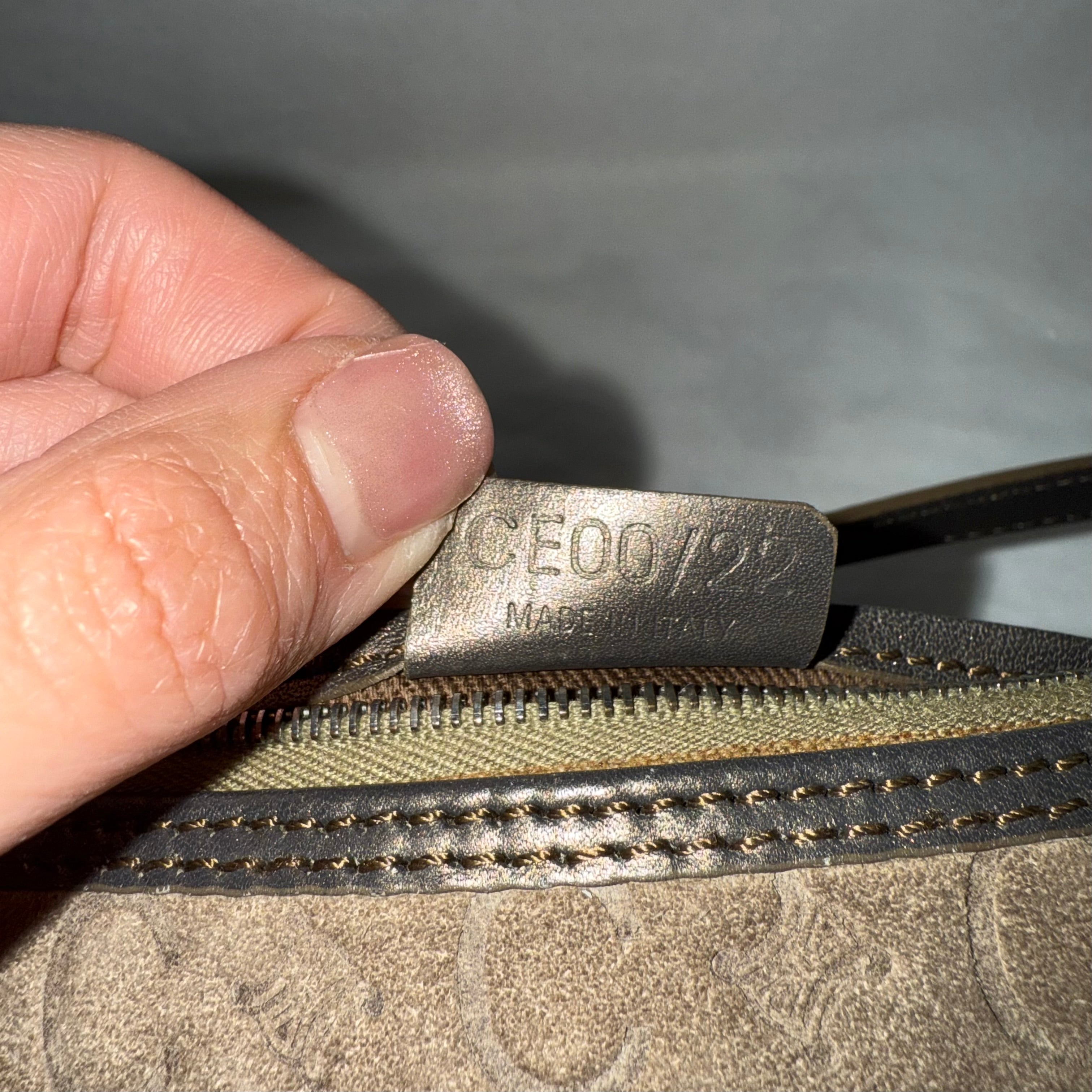 Celine Suede Monogram Shoulder Bag