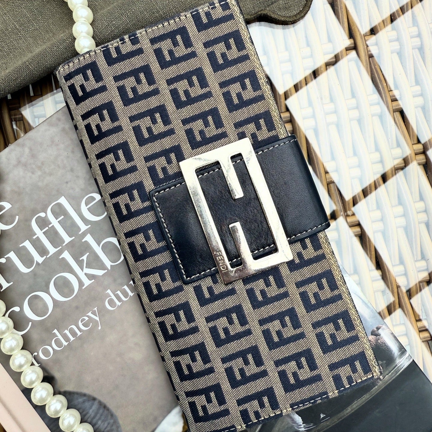 FENDI Long Wallet Zucca Vintage Canvas