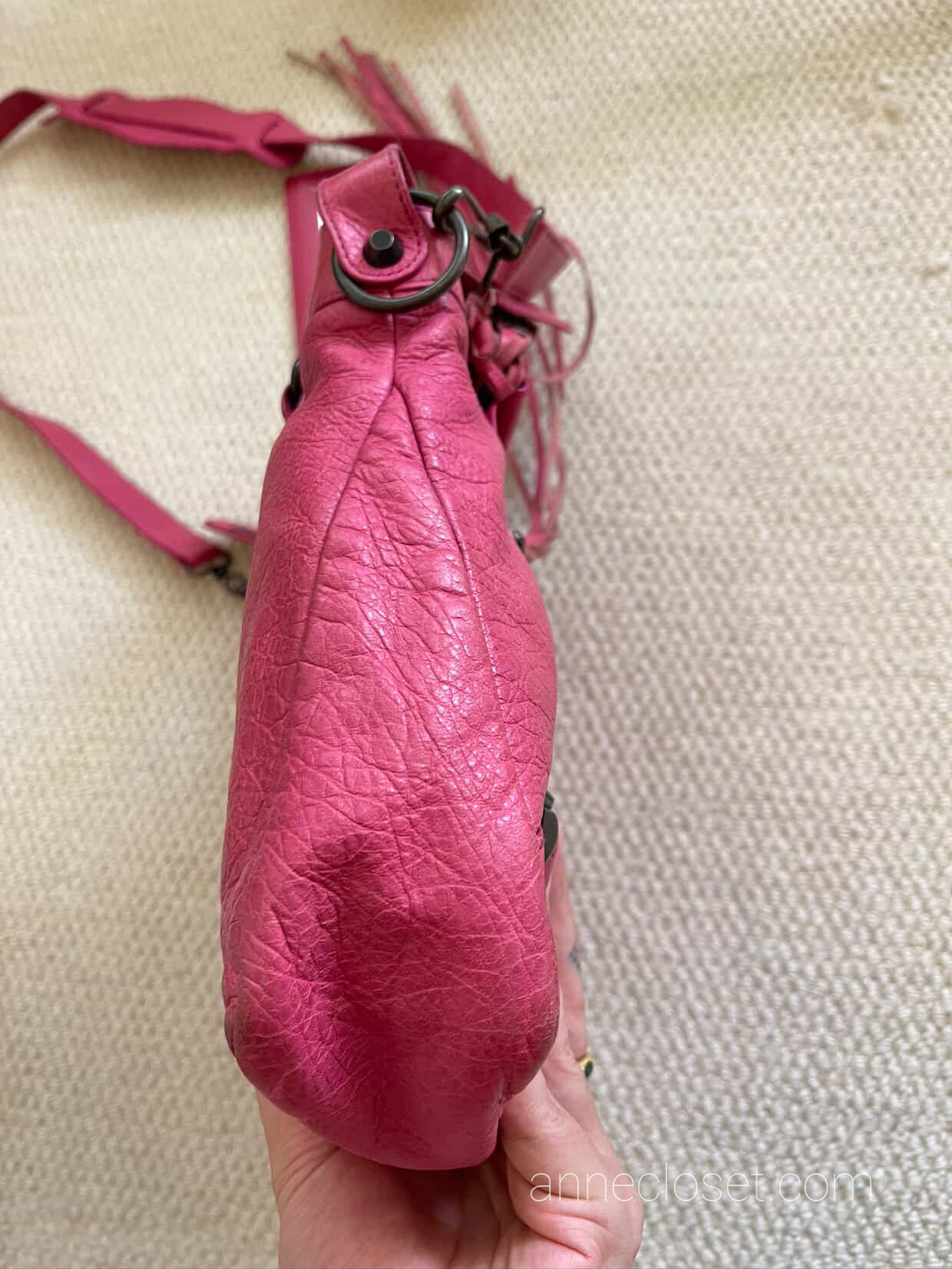 Balenciaga City Baby Pink Leather Handbag