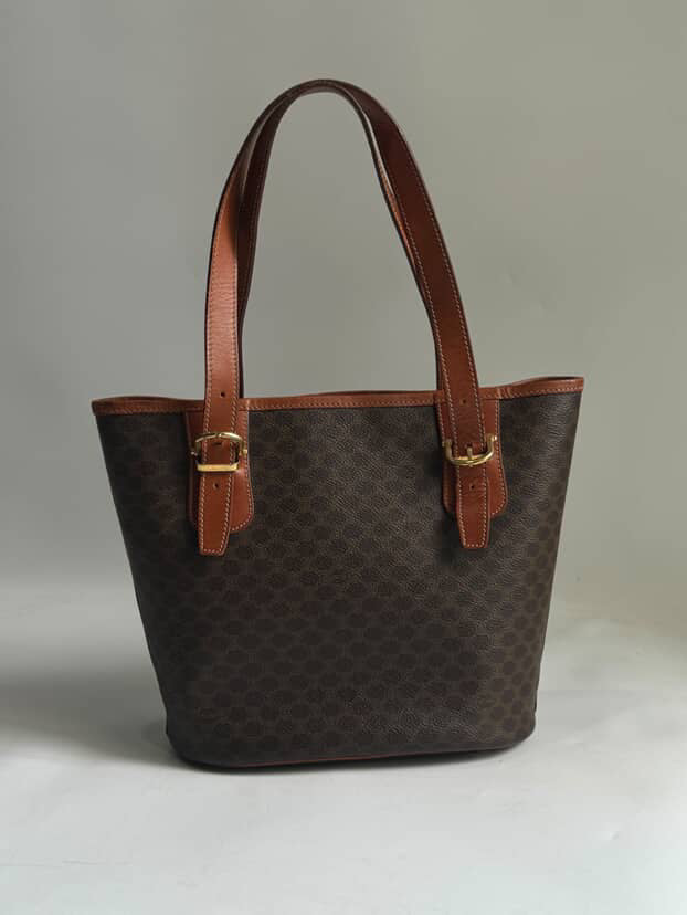 Celine 20th Century Macadam Coated Canvas tote bag