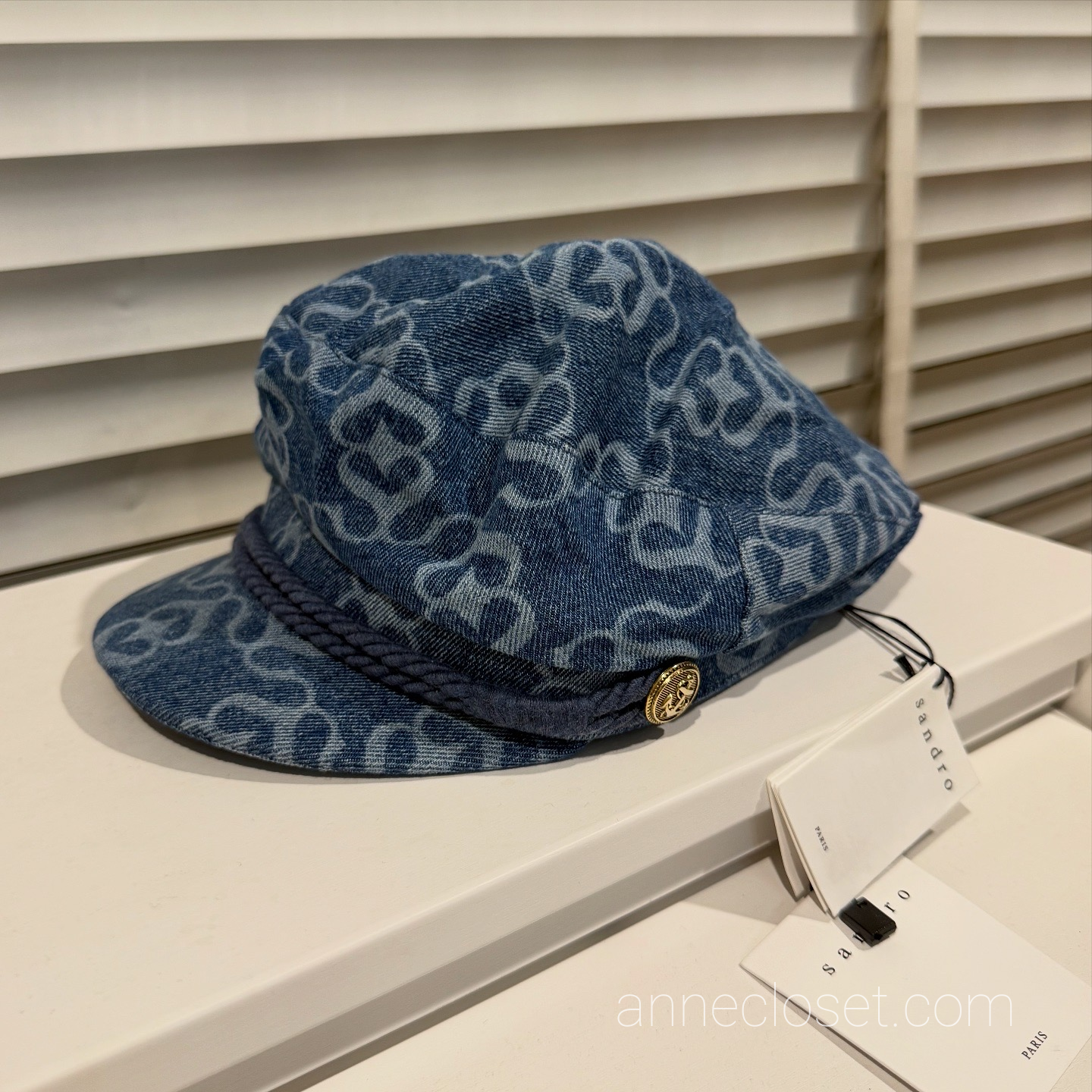 SANDRO Denim Cap