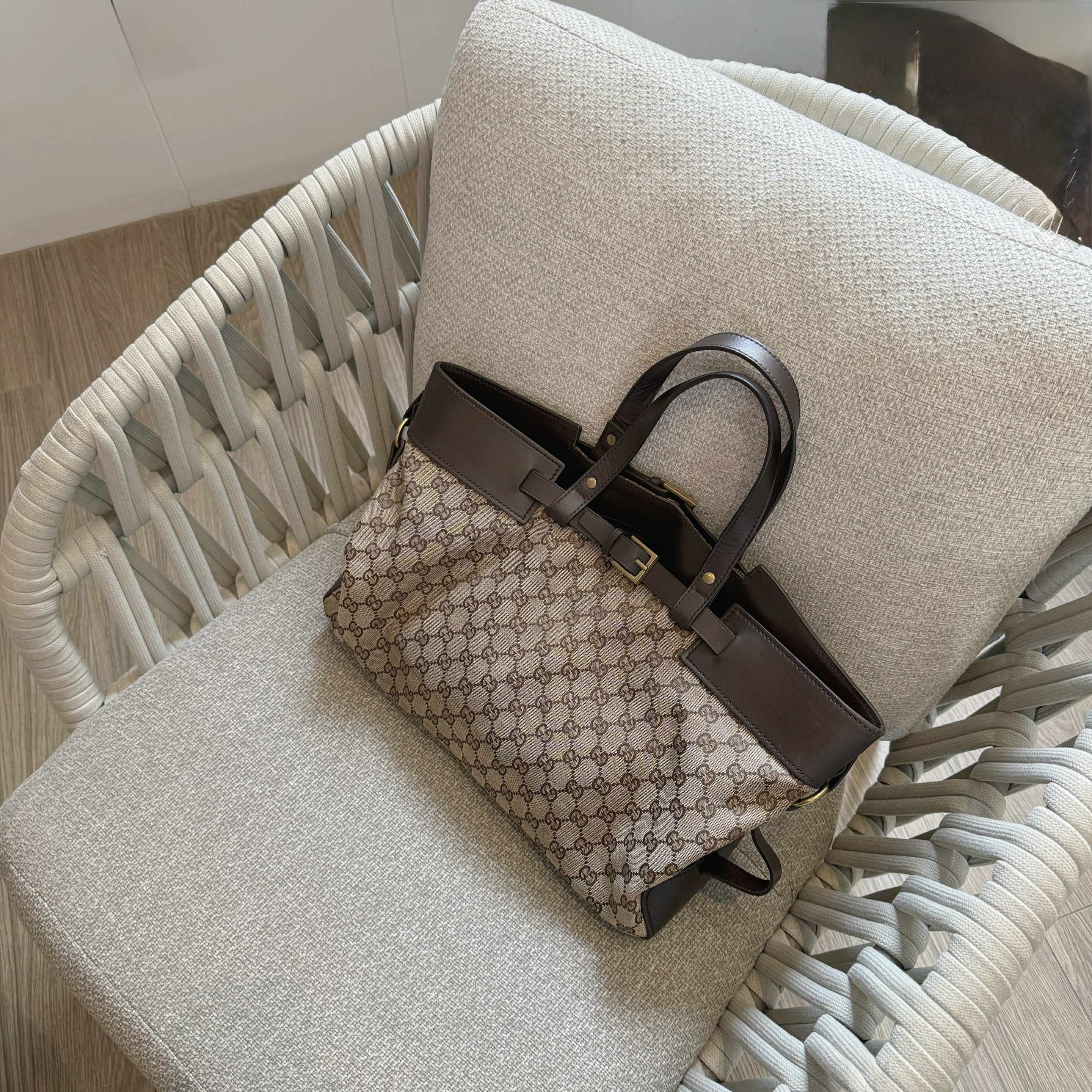 Gucci GG Canvas Leather Trim