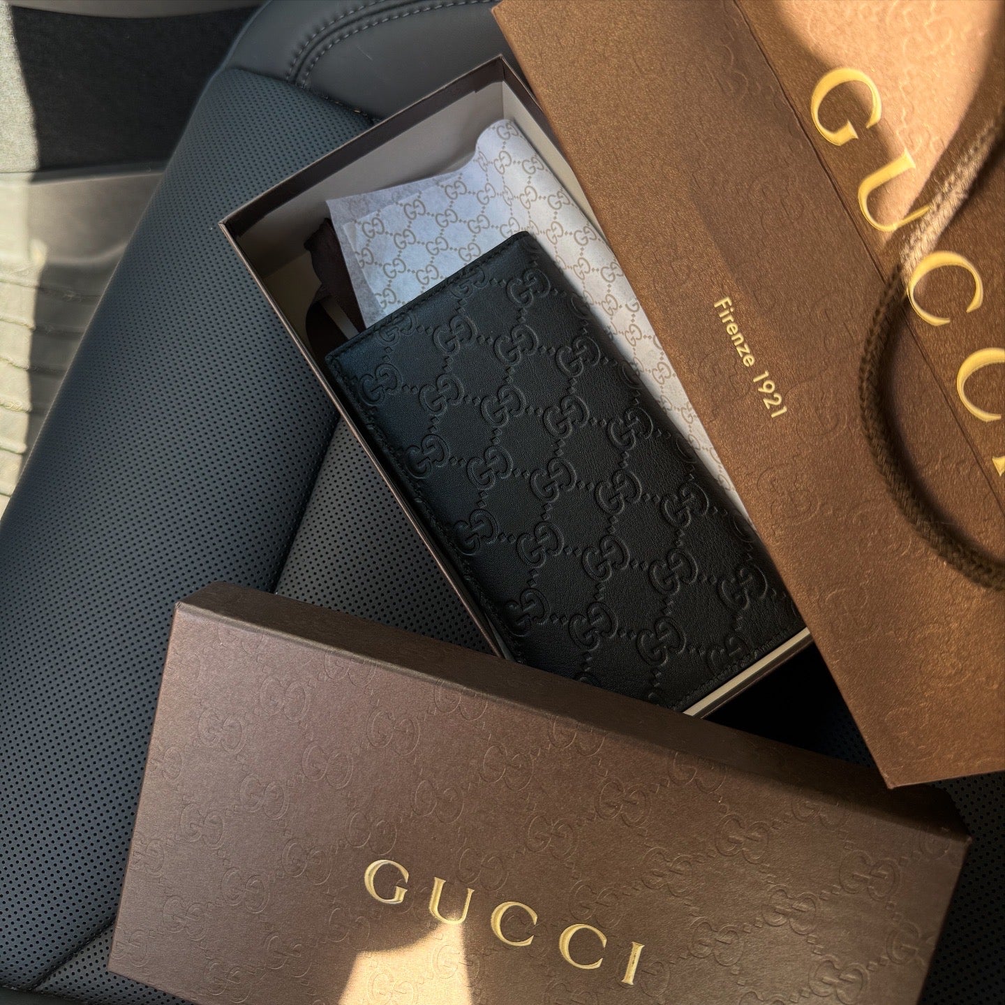 GUCCI Guccissima Long Wallet Black