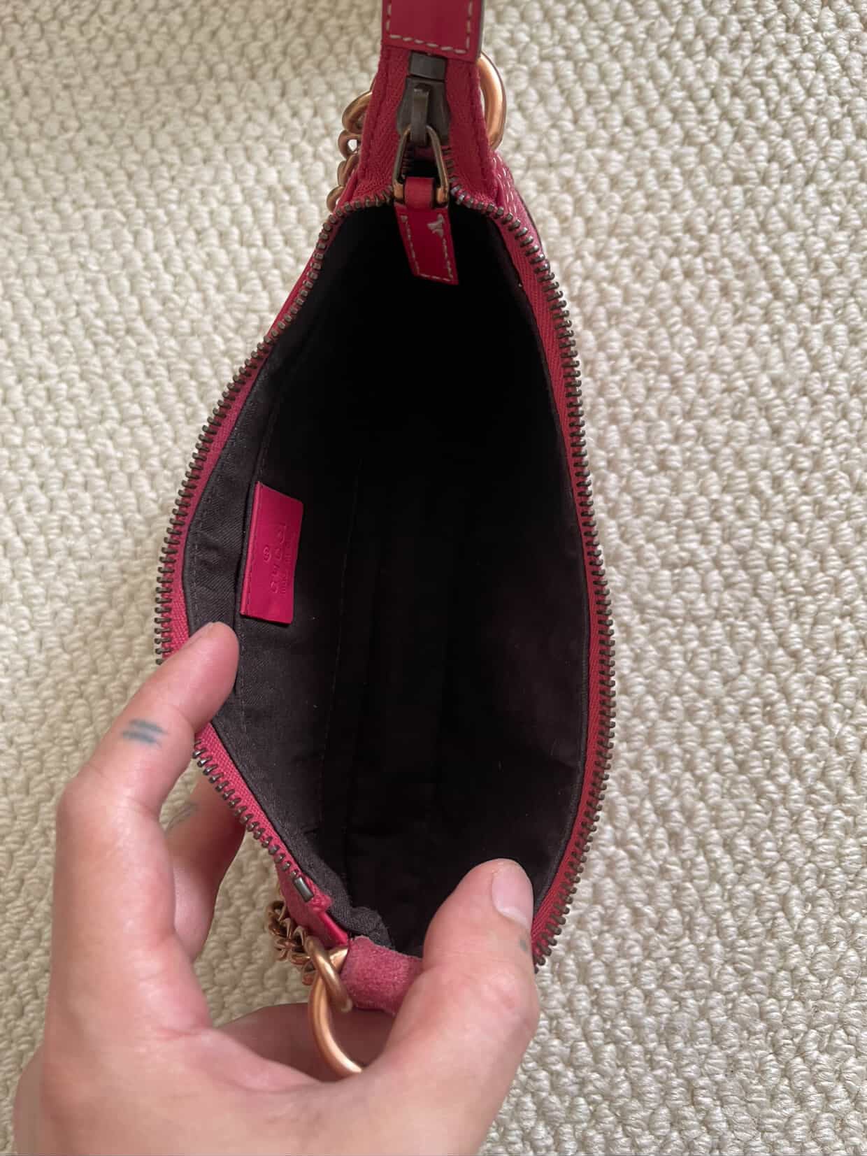 Gucci Suede Nailhead Pochette