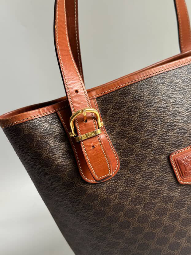 Celine 20th Century Macadam Coated Canvas tote bag