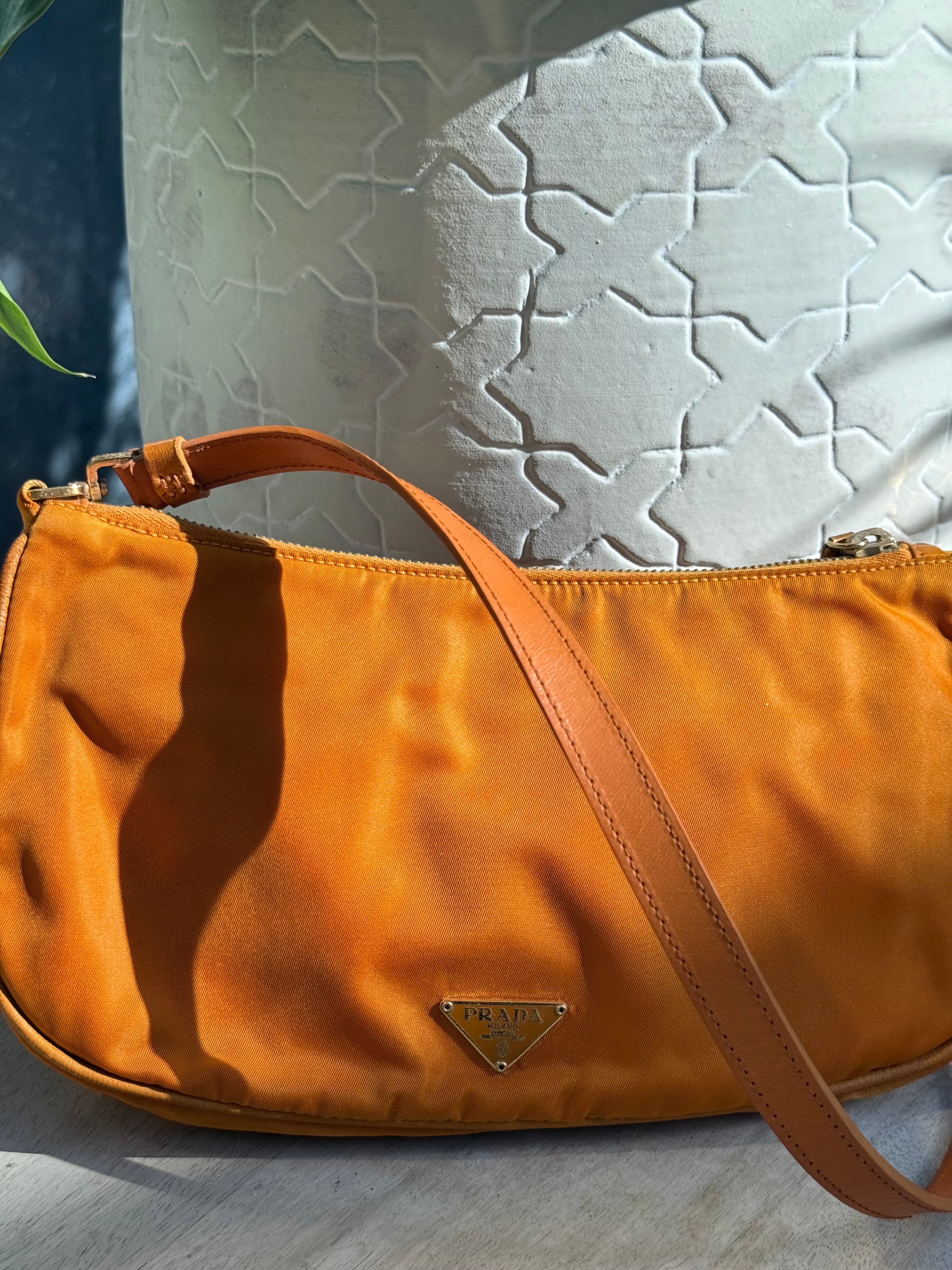 Prada Vintage Orange Shoulder Bag