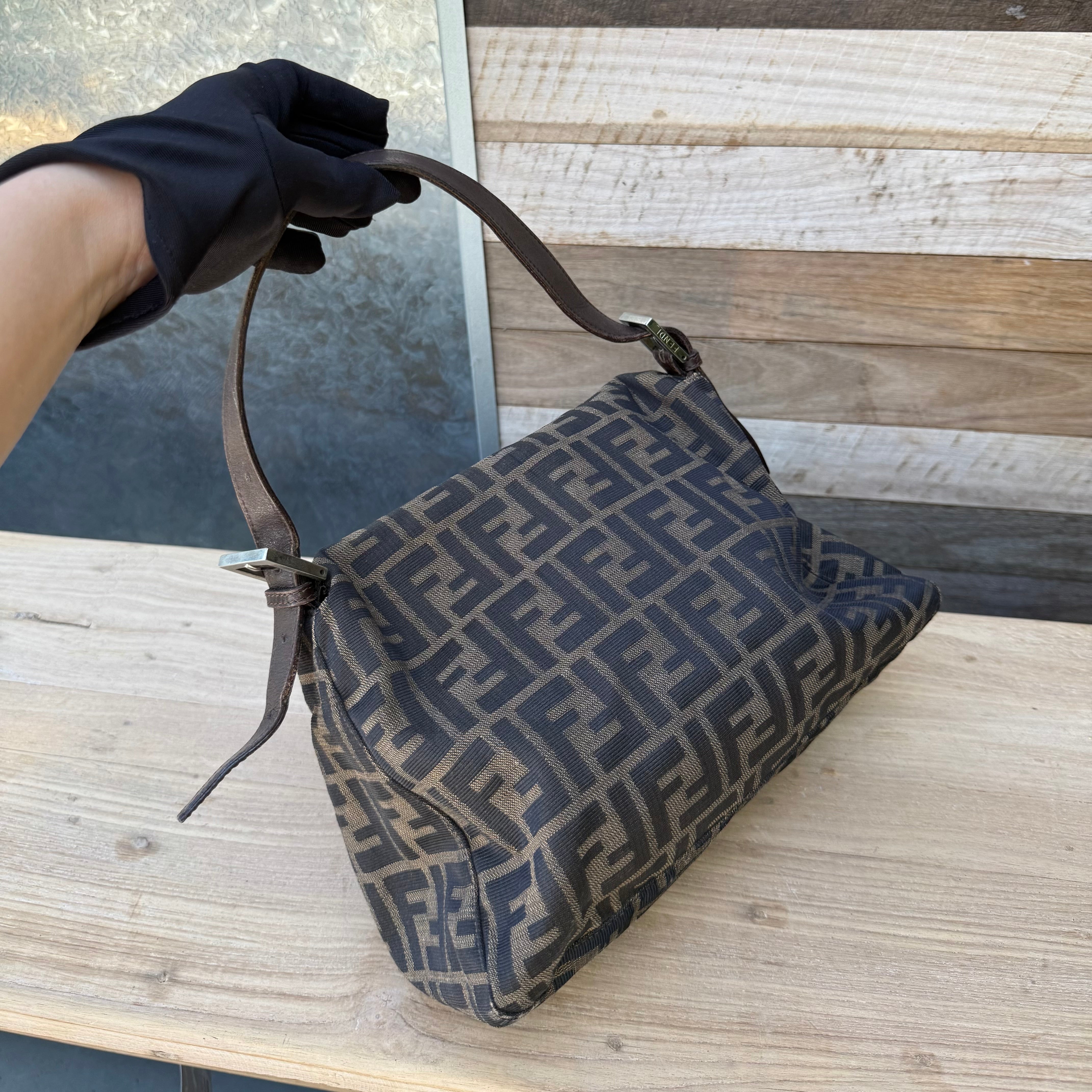 Fendi Zucca Mamma Baguette Shoulder Bag