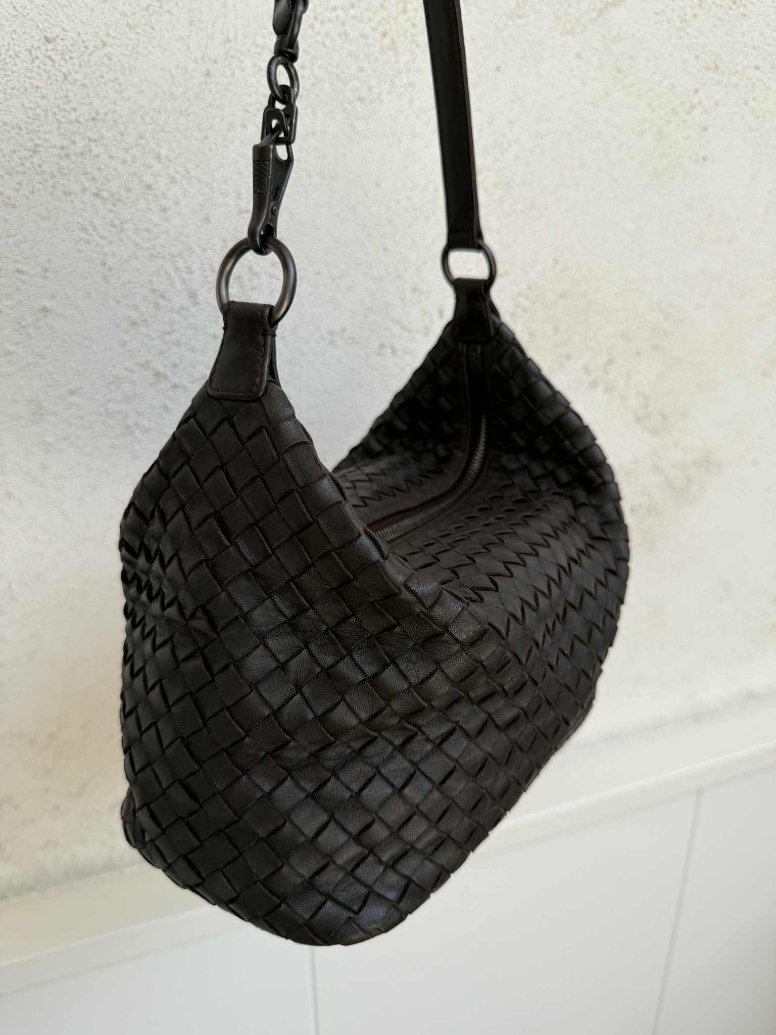 Bottega Veneta Zip Hobo Intrecciato Nappa