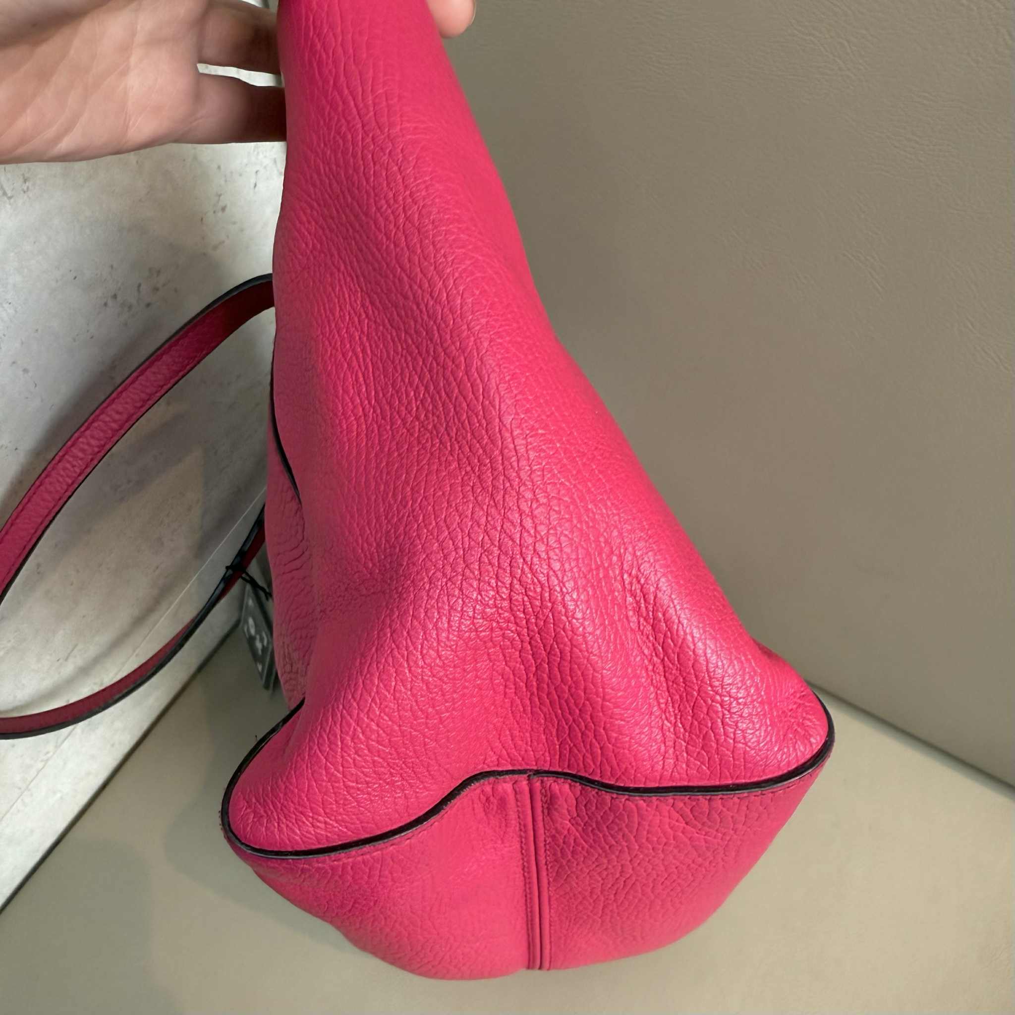 Gucci Pink Swing Leather Tote Bag