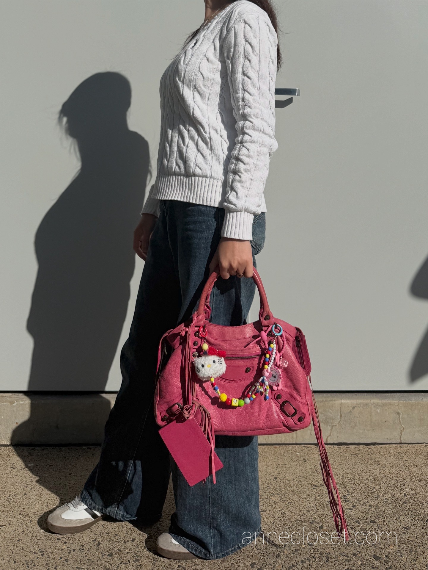 Balenciaga City Baby Pink Leather Handbag
