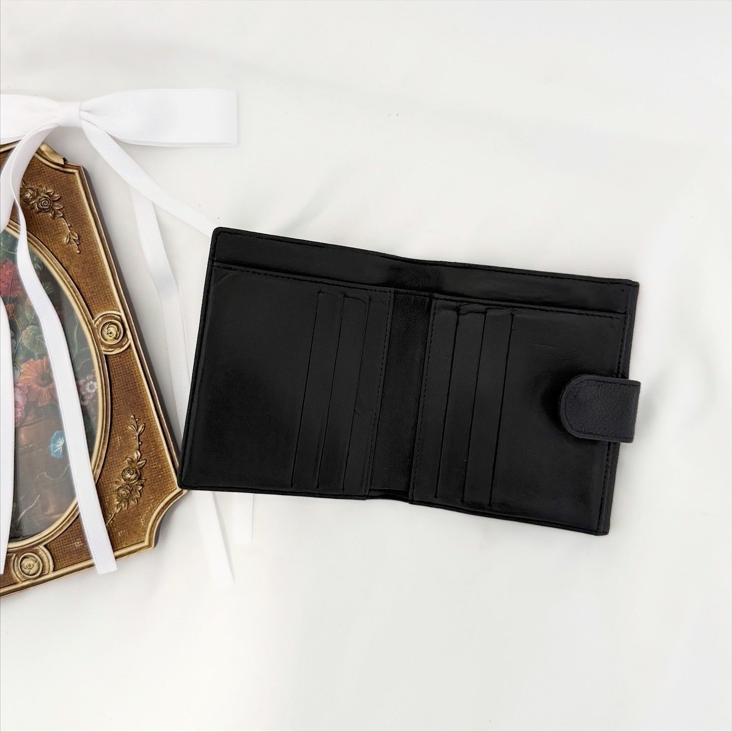 CHANEL Coco Mark Bi-fold Wallet Caviar Leather Black