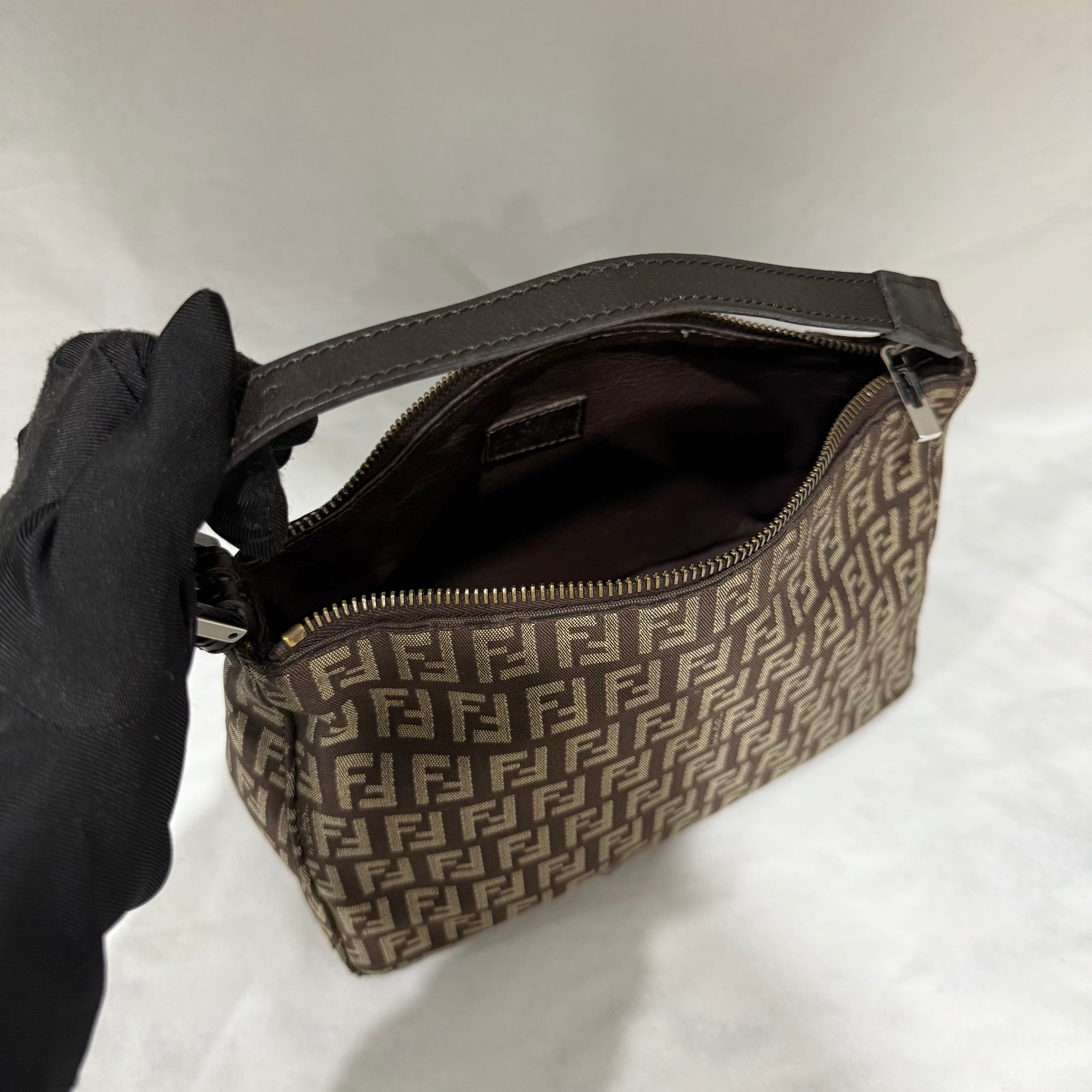 Fendi Zucchino Canvas Handbag