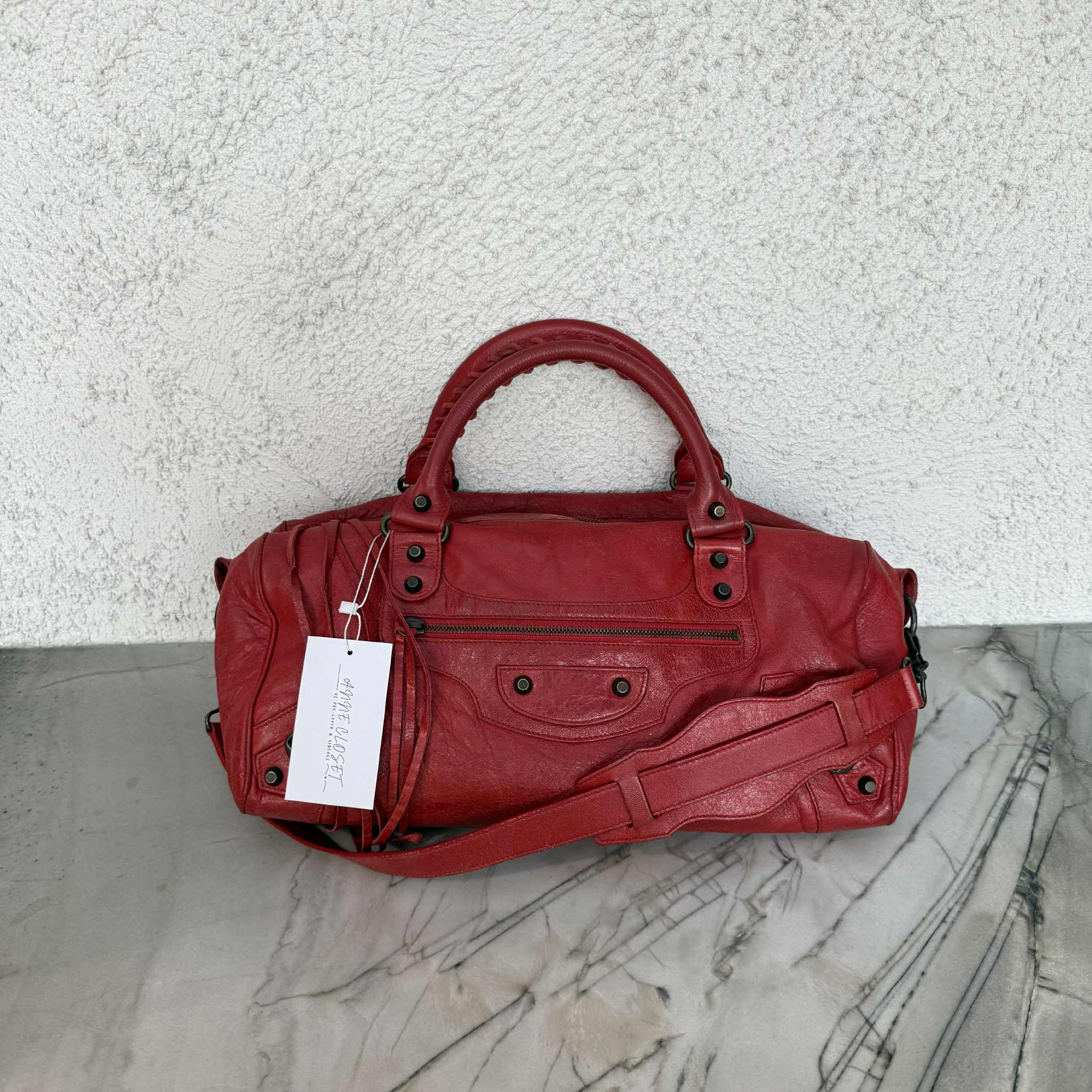 Balenciaga Twiggy Red Handbag