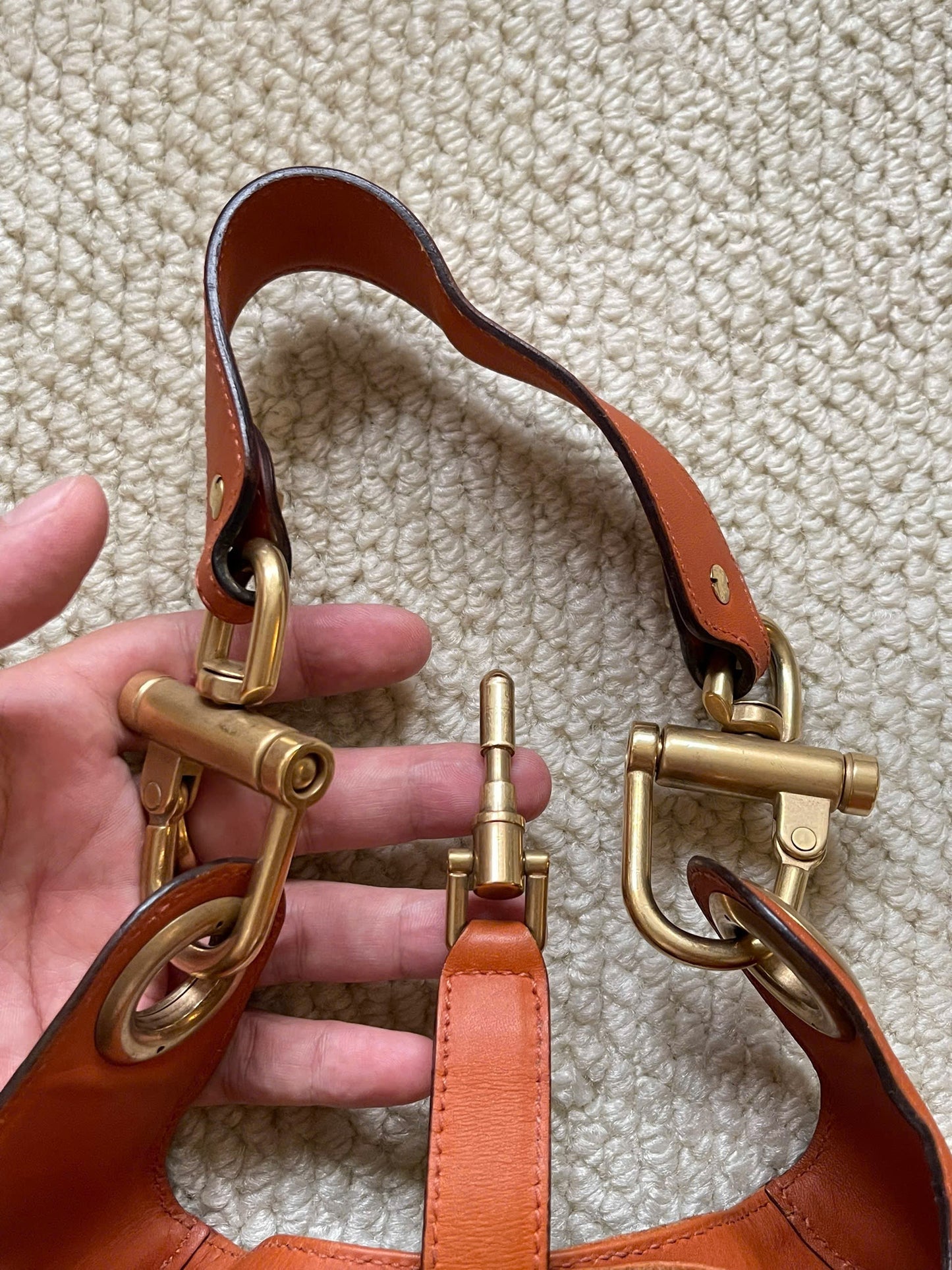 GUCCI Suede Nailhead Jackie shoulder bag