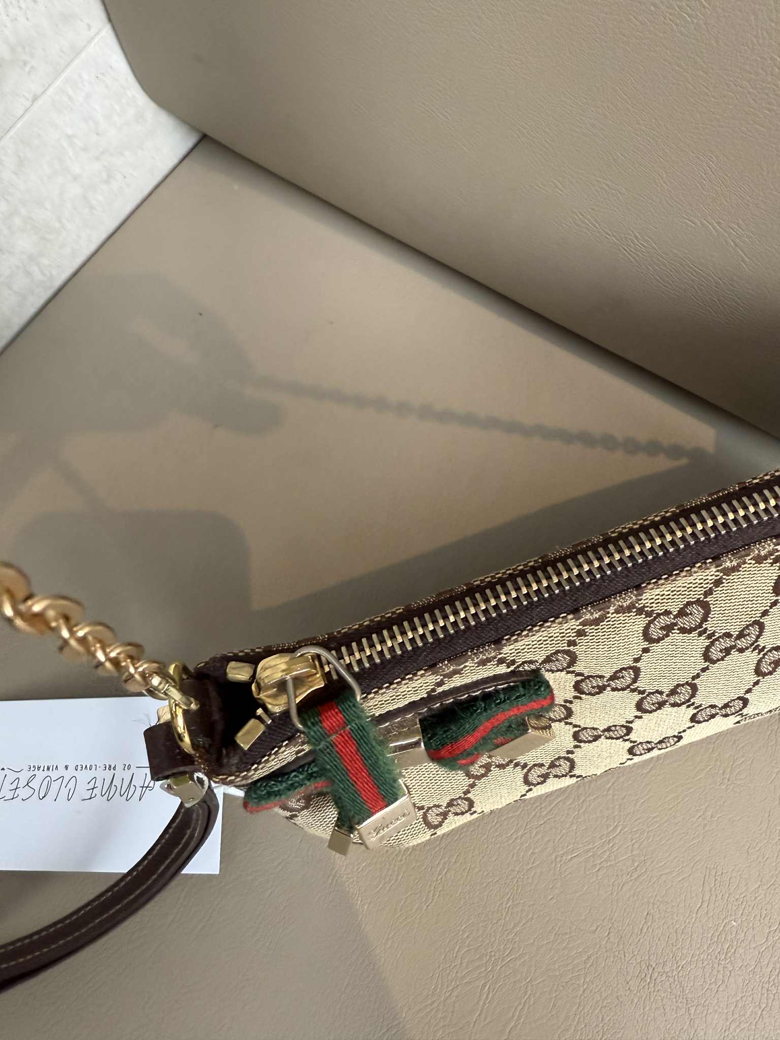 Gucci GG Canvas Sherry Line Pouch