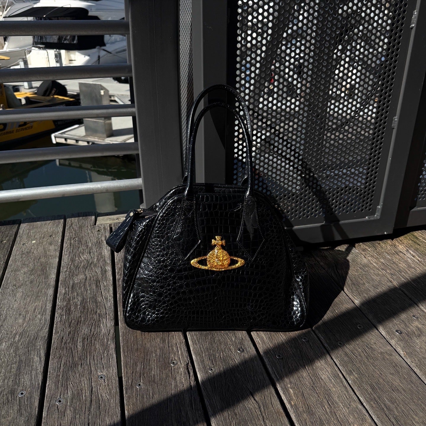 Vivienne Westwood Large Glitter Orb Yasmine Bag