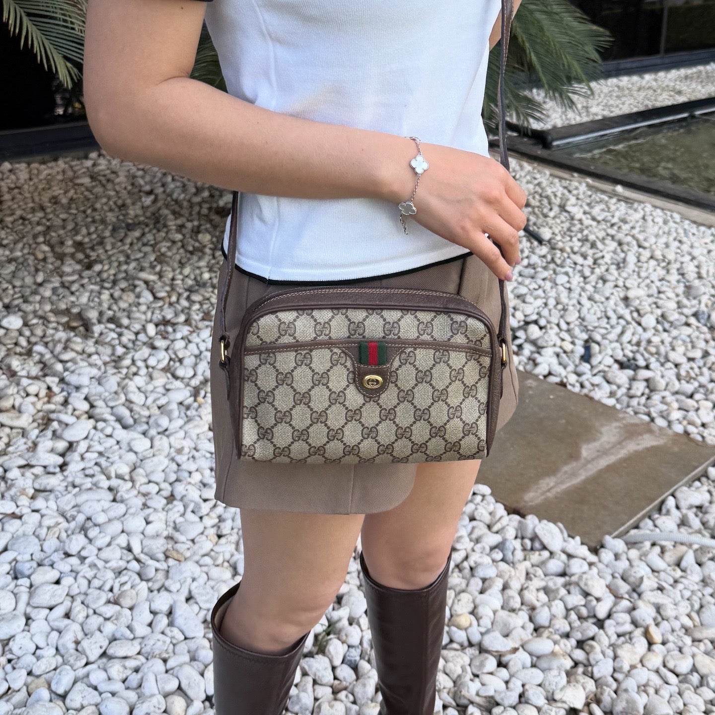 Gucci Ophidia GG Monogram Canvas Messenger Crossbody