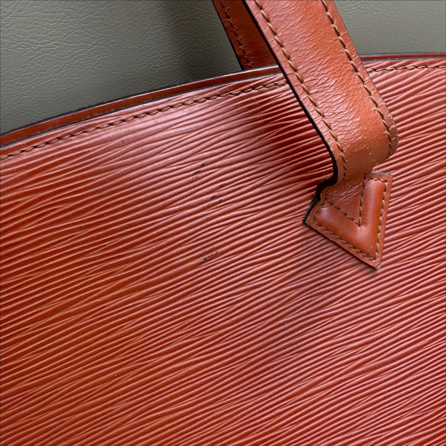 Louis Vuitton Saint Jacques Shoulder Bag Brown Epi Leather