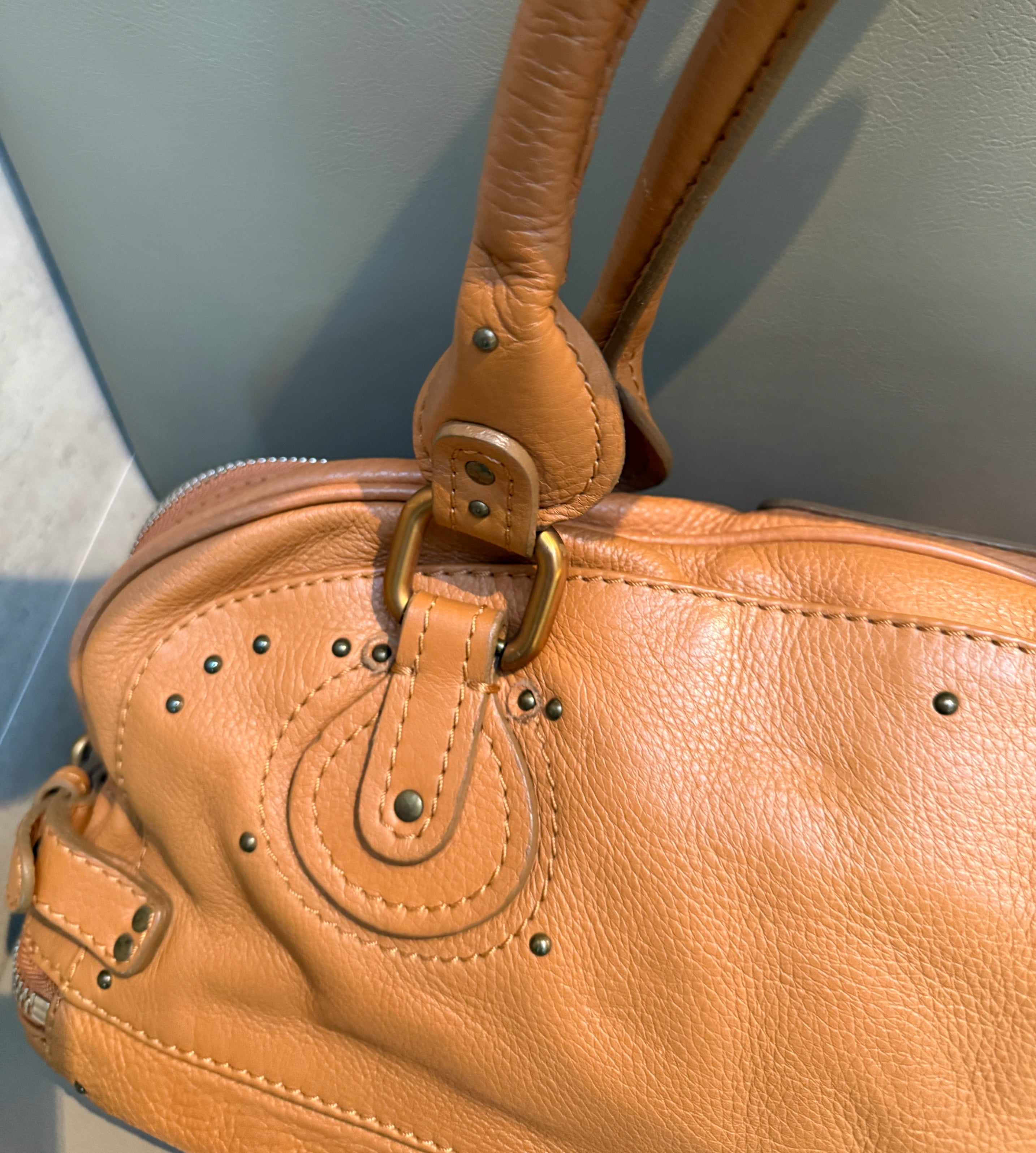 Chloé Calfskin Paddington Satchel Brown