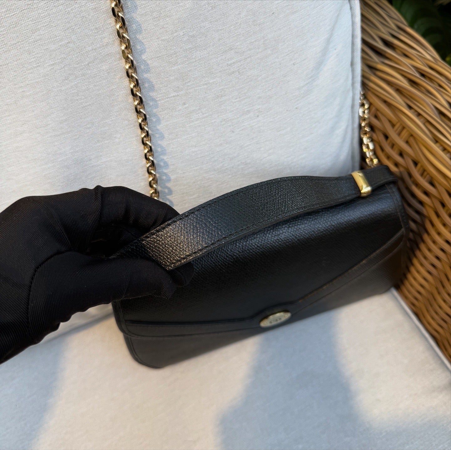 Christian Dior Classic Black Leather