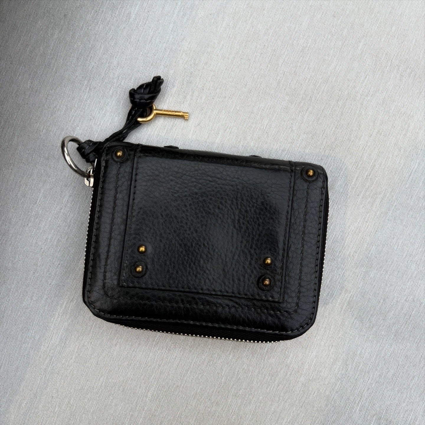 Chloe Black Leather Paddington Small Wallet