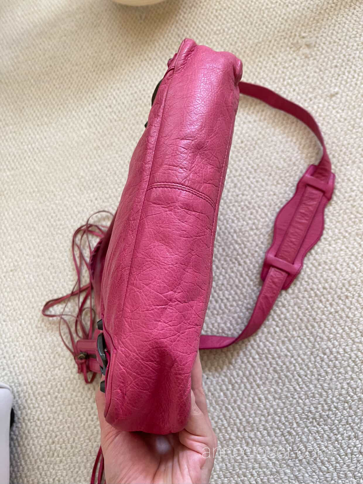 Balenciaga City Baby Pink Leather Handbag