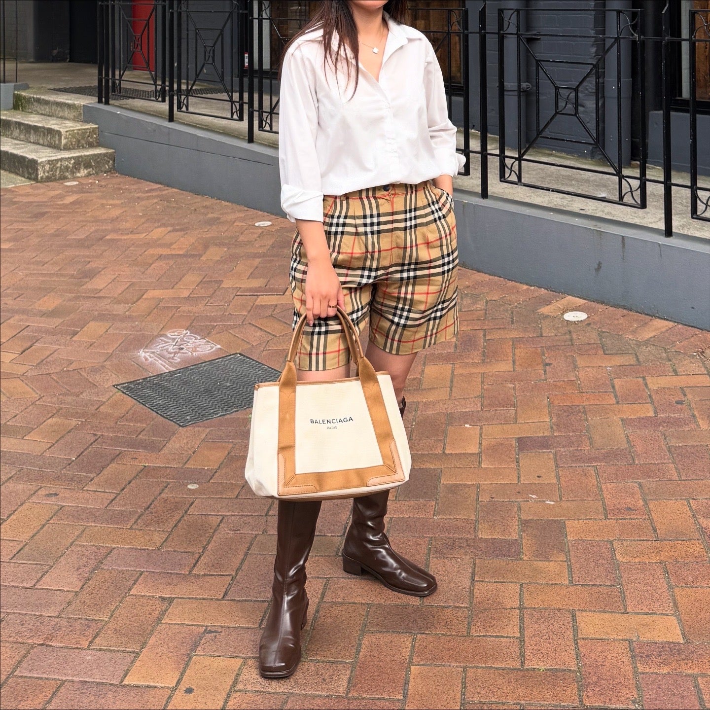 Balenciaga Cabas in Brown / Beige Tote Bag