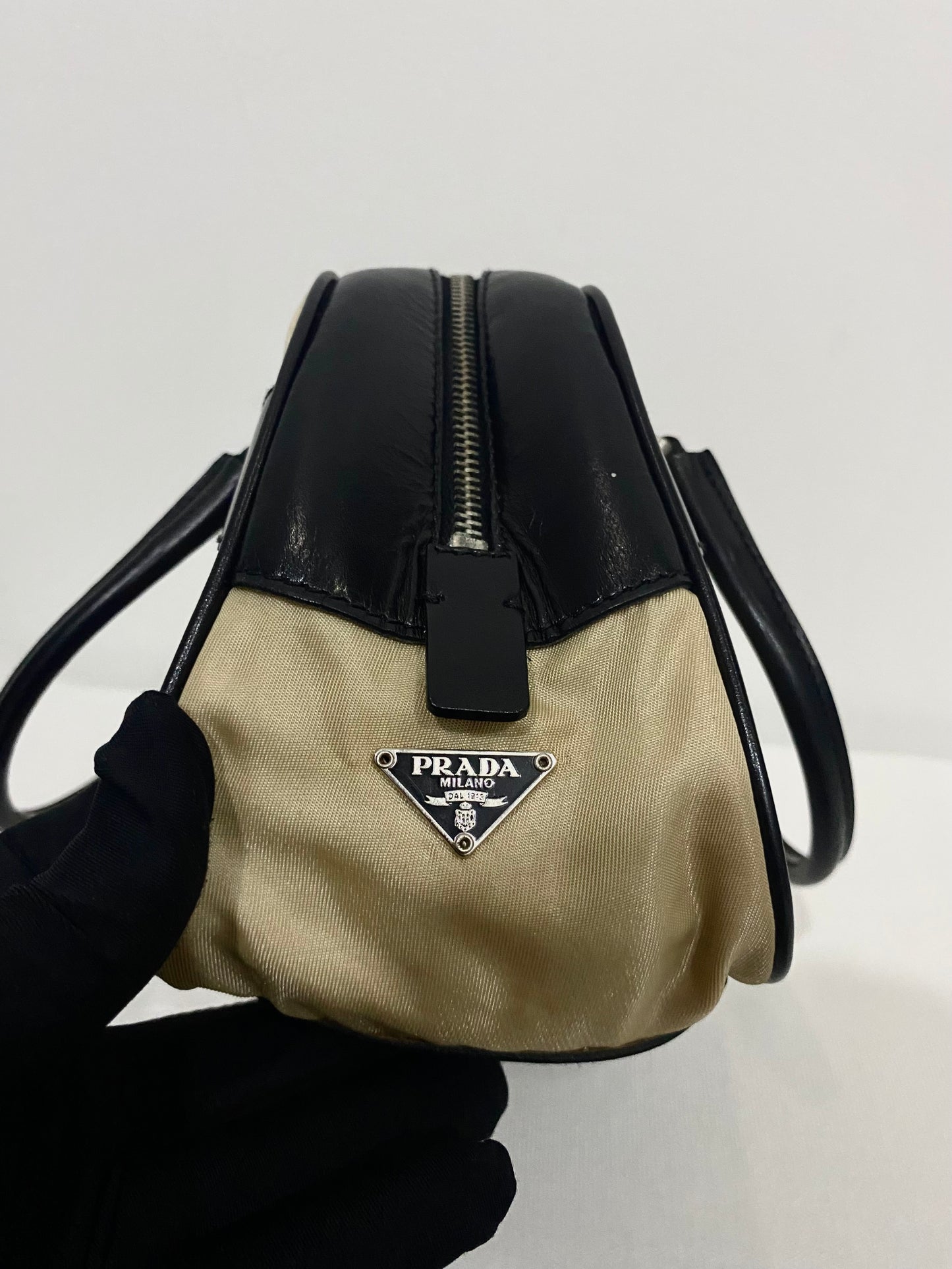Prada Vintage Nylon Hand Bowling Bag