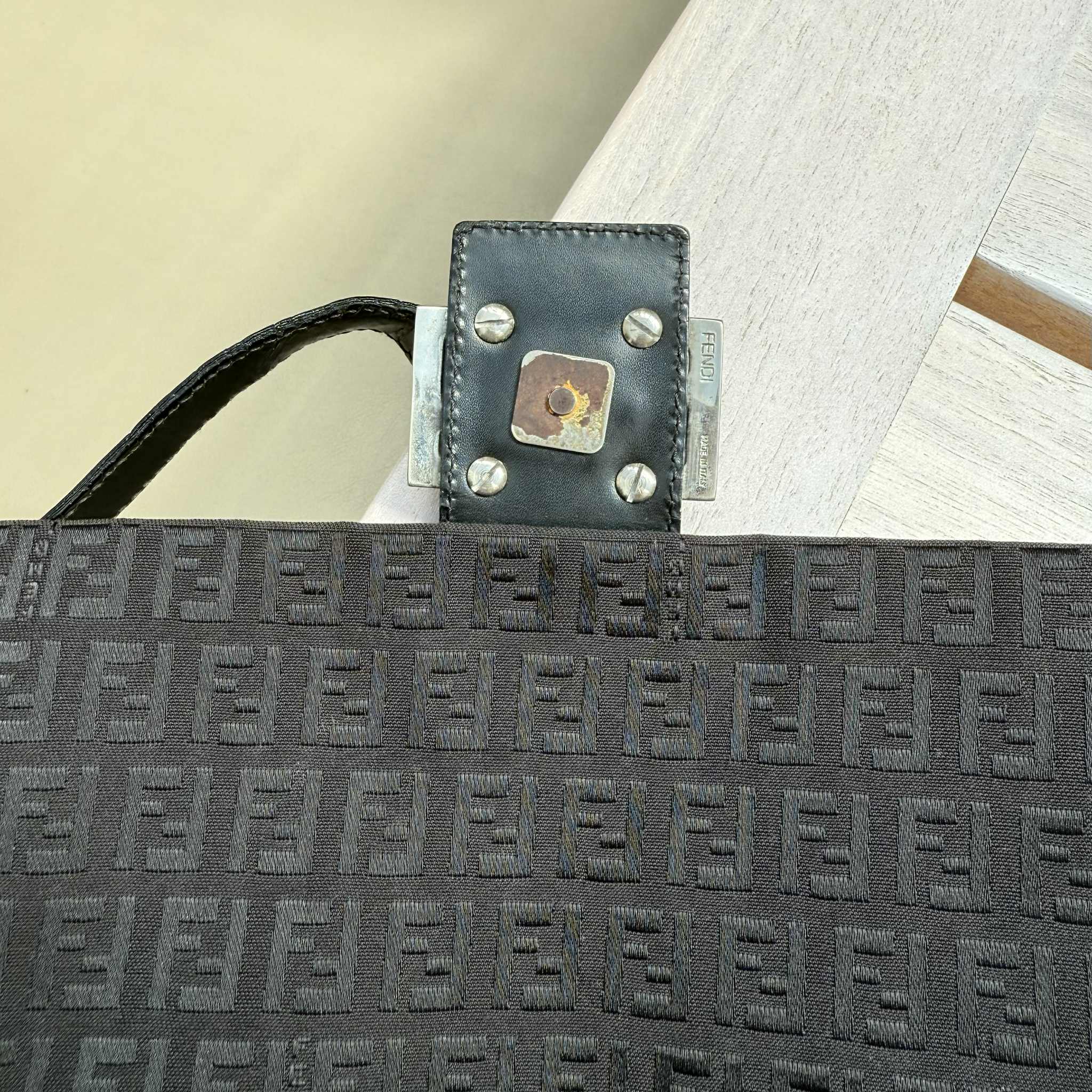 Fendi Zucca Print Mamma Baguette Shoulder Bag